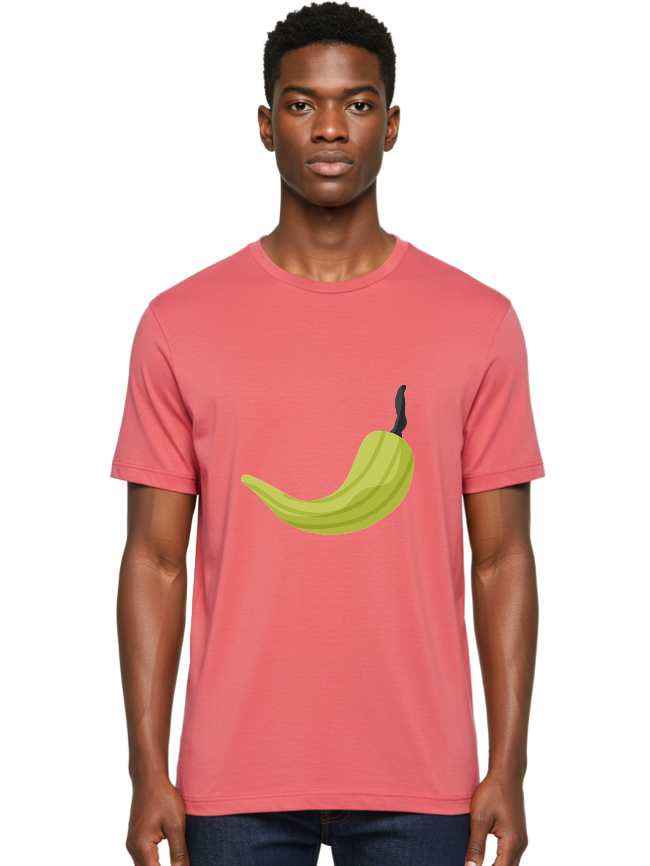 Banana Men'S Graphic Tee, 100% Cotton, Comfortable Casual Summer Wear, Machine Washable, Yellow Banana, Ripe Fruit, Healthy Snack, Digital Illustration, Cartoon Style, Simple Design, Fruit Icon Aad672