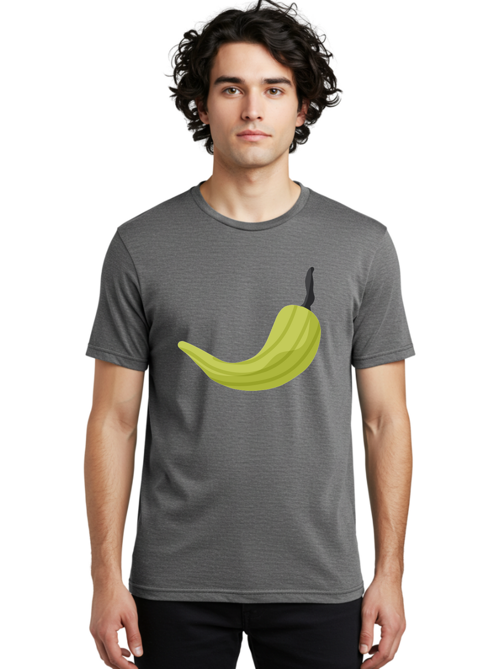 Banana Men'S Graphic Tee, 100% Cotton, Comfortable Casual Summer Wear, Machine Washable, Yellow Banana, Ripe Fruit, Healthy Snack, Digital Illustration, Cartoon Style, Simple Design, Fruit Icon Aad672