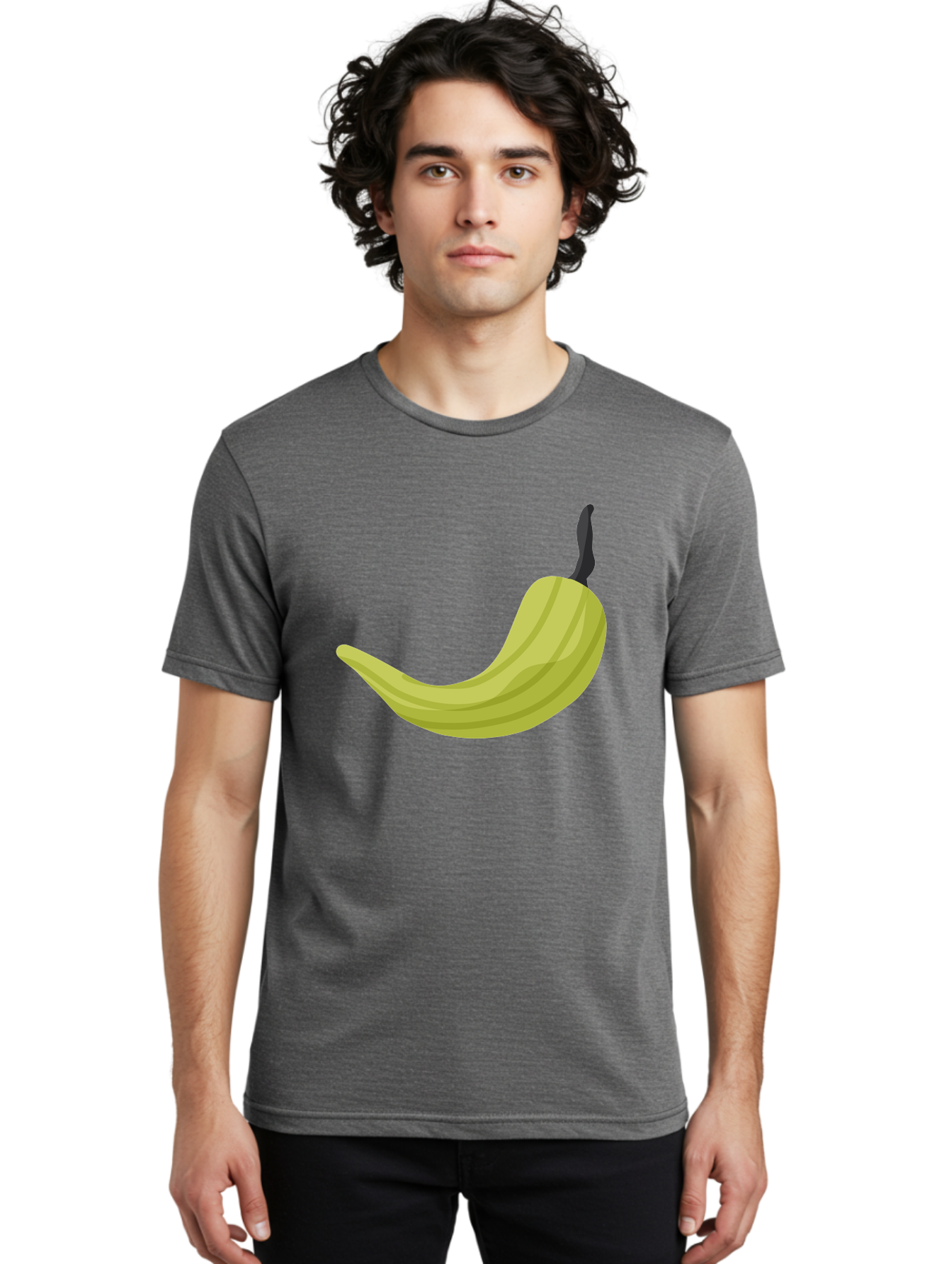 Banana Men'S Graphic Tee, 100% Cotton, Comfortable Casual Summer Wear, Machine Washable, Yellow Banana, Ripe Fruit, Healthy Snack, Digital Illustration, Cartoon Style, Simple Design, Fruit Icon Aad672