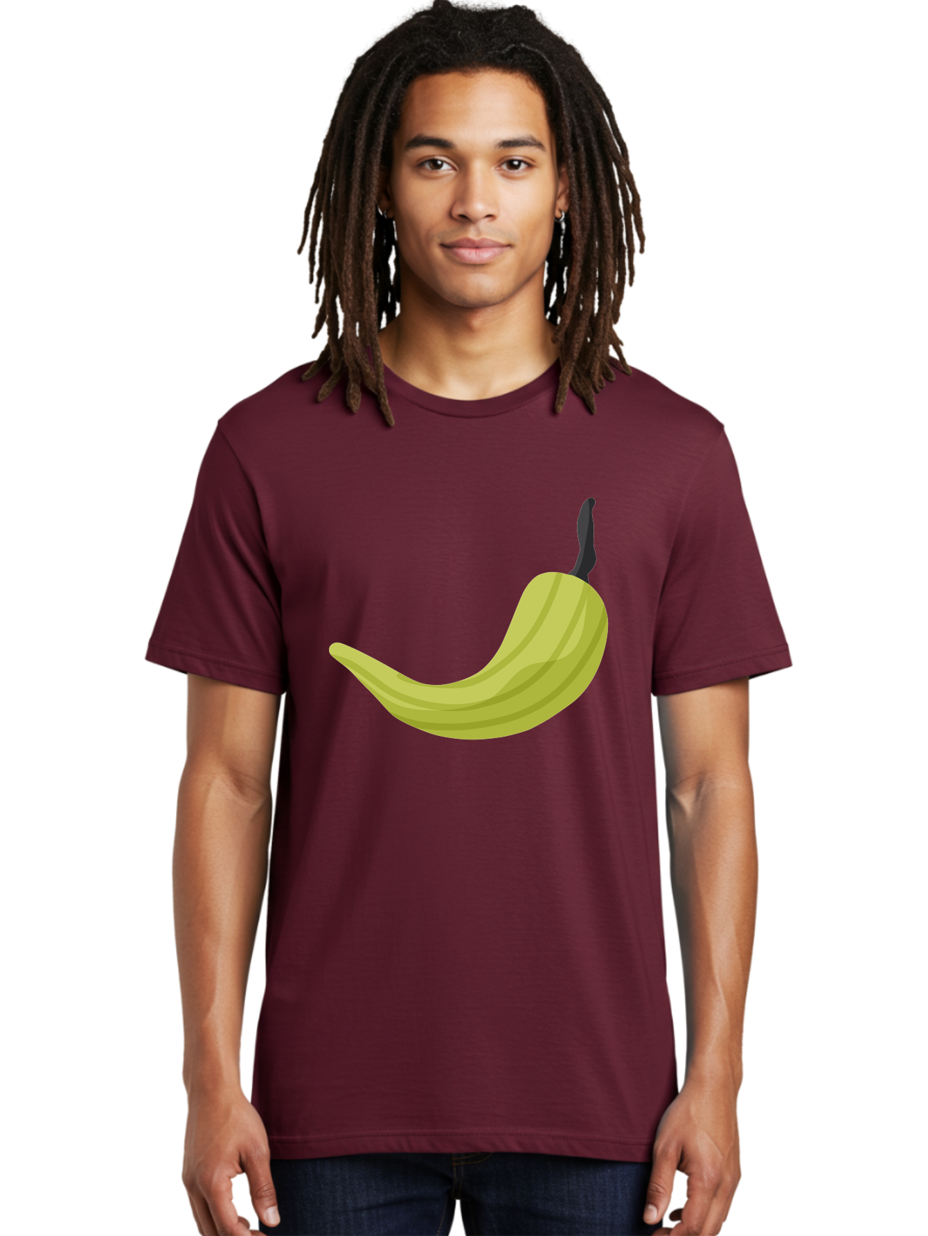 Banana Men'S Graphic Tee, 100% Cotton, Comfortable Casual Summer Wear, Machine Washable, Yellow Banana, Ripe Fruit, Healthy Snack, Digital Illustration, Cartoon Style, Simple Design, Fruit Icon Aad672