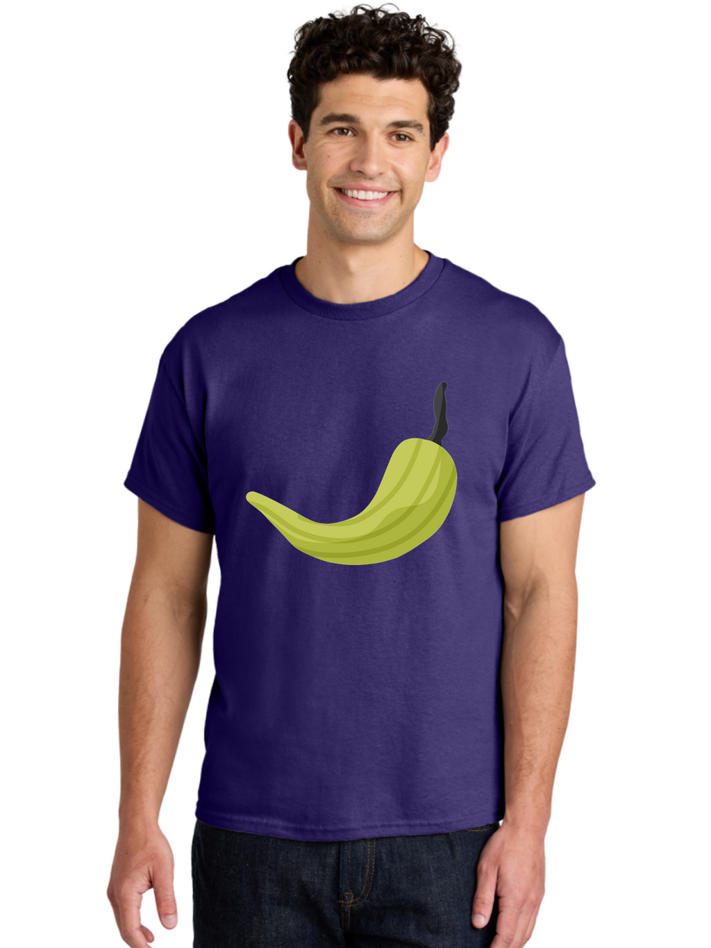 Banana Men'S Graphic Tee, 100% Cotton, Comfortable Casual Summer Wear, Machine Washable, Yellow Banana, Ripe Fruit, Healthy Snack, Digital Illustration, Cartoon Style, Simple Design, Fruit Icon Aad672