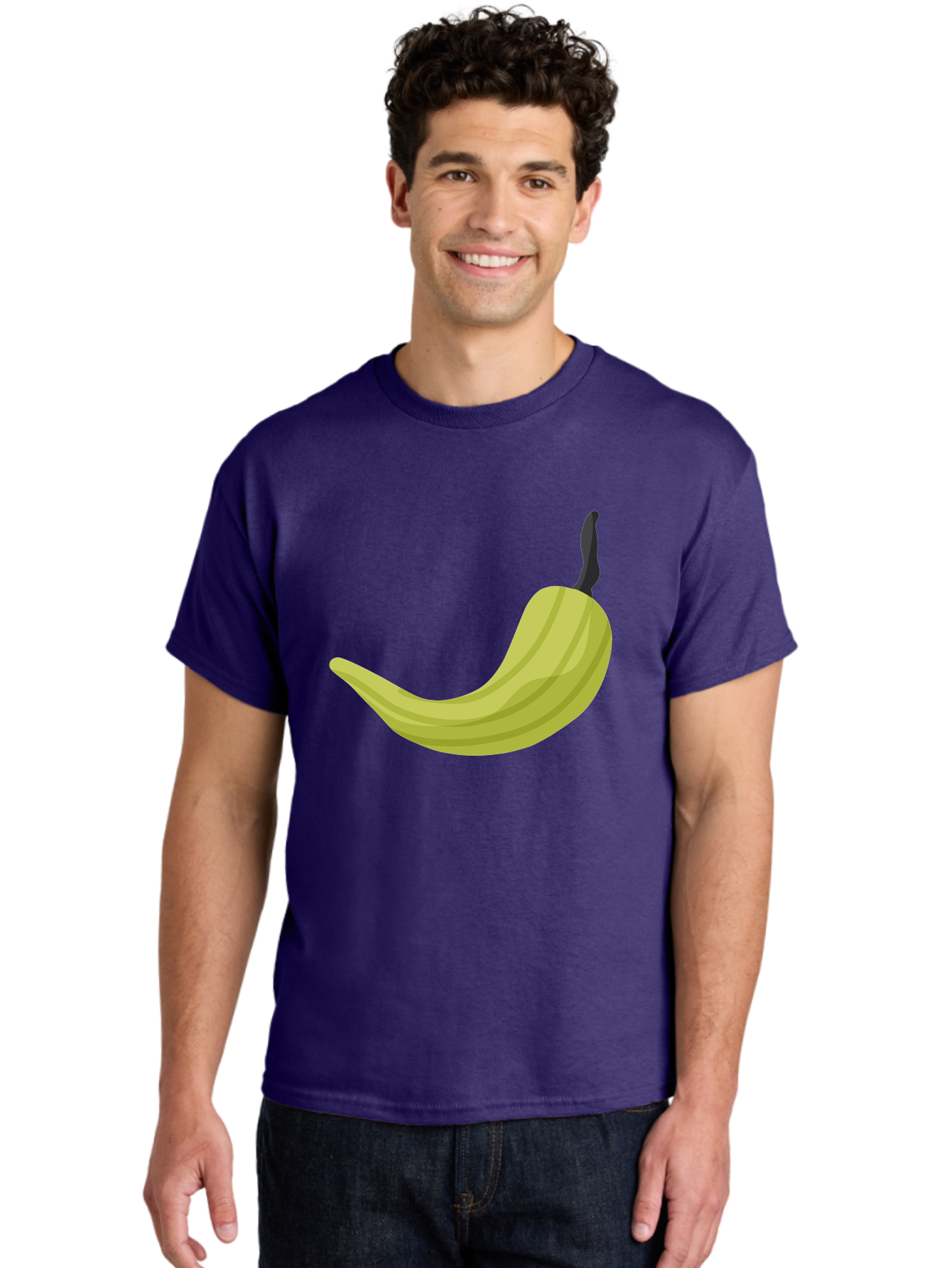 Banana Men'S Graphic Tee, 100% Cotton, Comfortable Casual Summer Wear, Machine Washable, Yellow Banana, Ripe Fruit, Healthy Snack, Digital Illustration, Cartoon Style, Simple Design, Fruit Icon Aad672