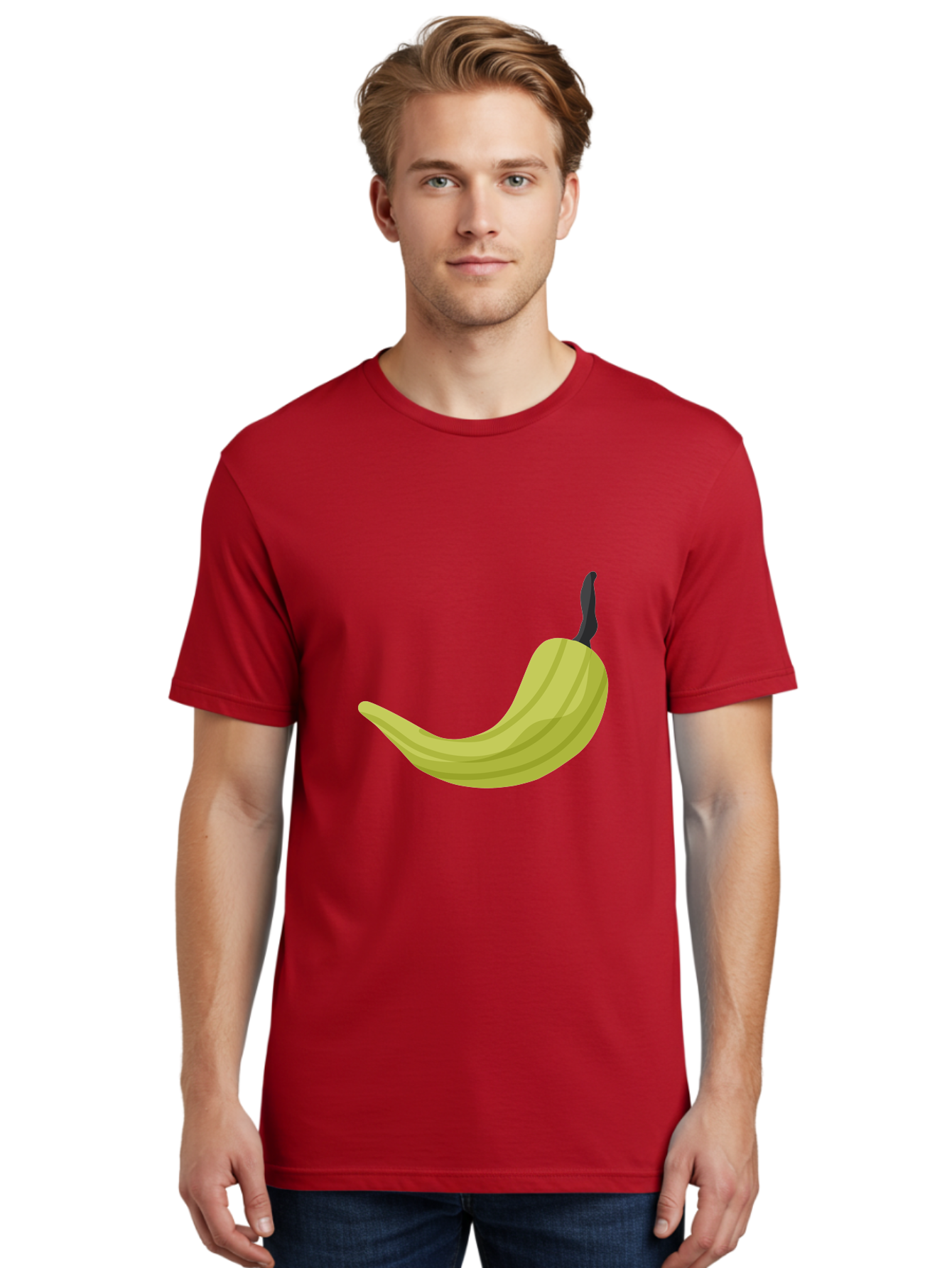 Banana Men'S Graphic Tee, 100% Cotton, Comfortable Casual Summer Wear, Machine Washable, Yellow Banana, Ripe Fruit, Healthy Snack, Digital Illustration, Cartoon Style, Simple Design, Fruit Icon Aad672