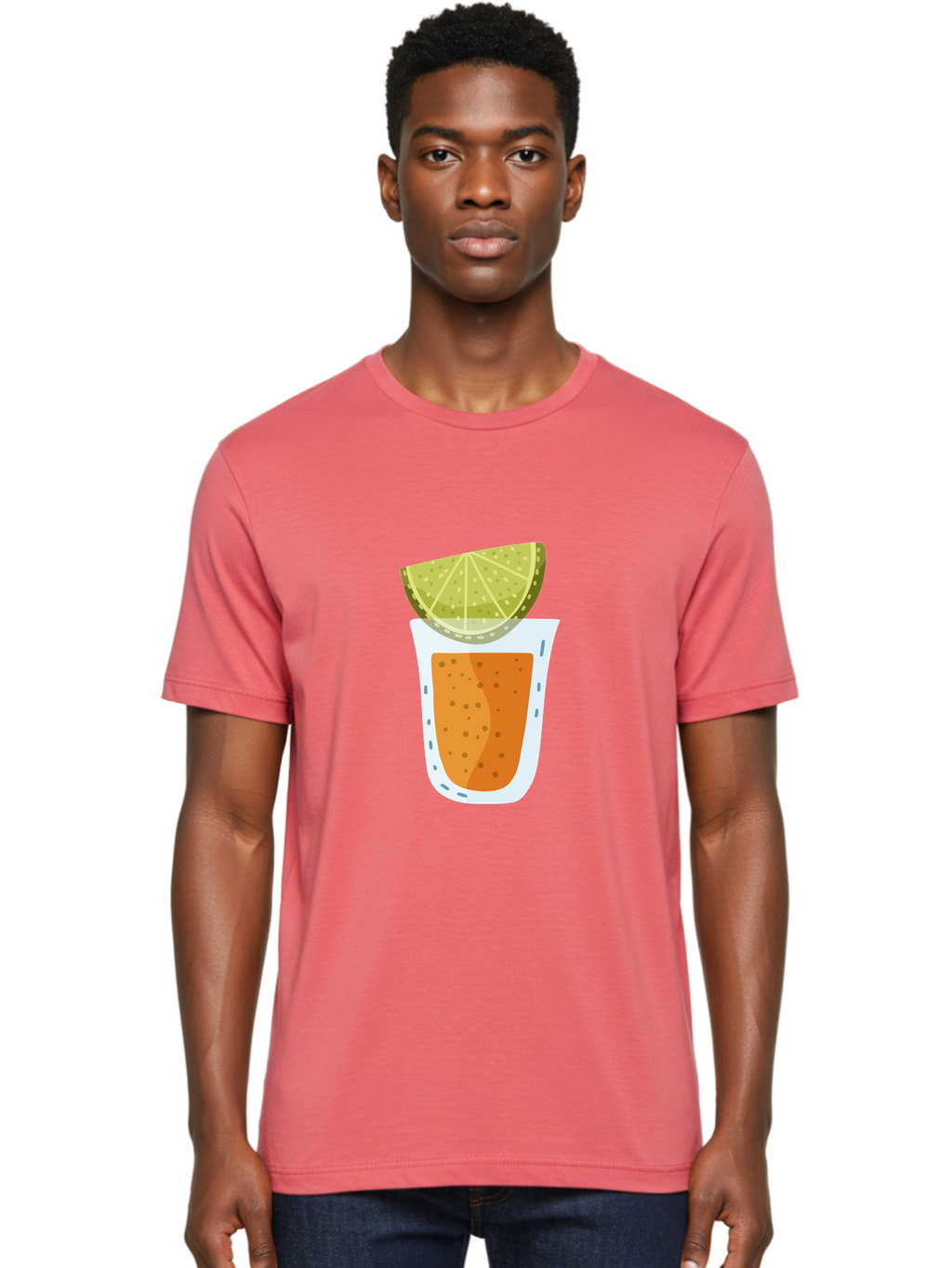 Caipirinha Men'S Graphic Tee, 100% Cotton, Comfortable Casual Summer Wear, Machine Washable, Caipirinha Cocktail, Orange Drink, Lime Wedge, Citrus Twist, Summer Drink, Brazilian Cocktail, Refreshing Beverage, Cocktail Hour, Party Drink Aad680