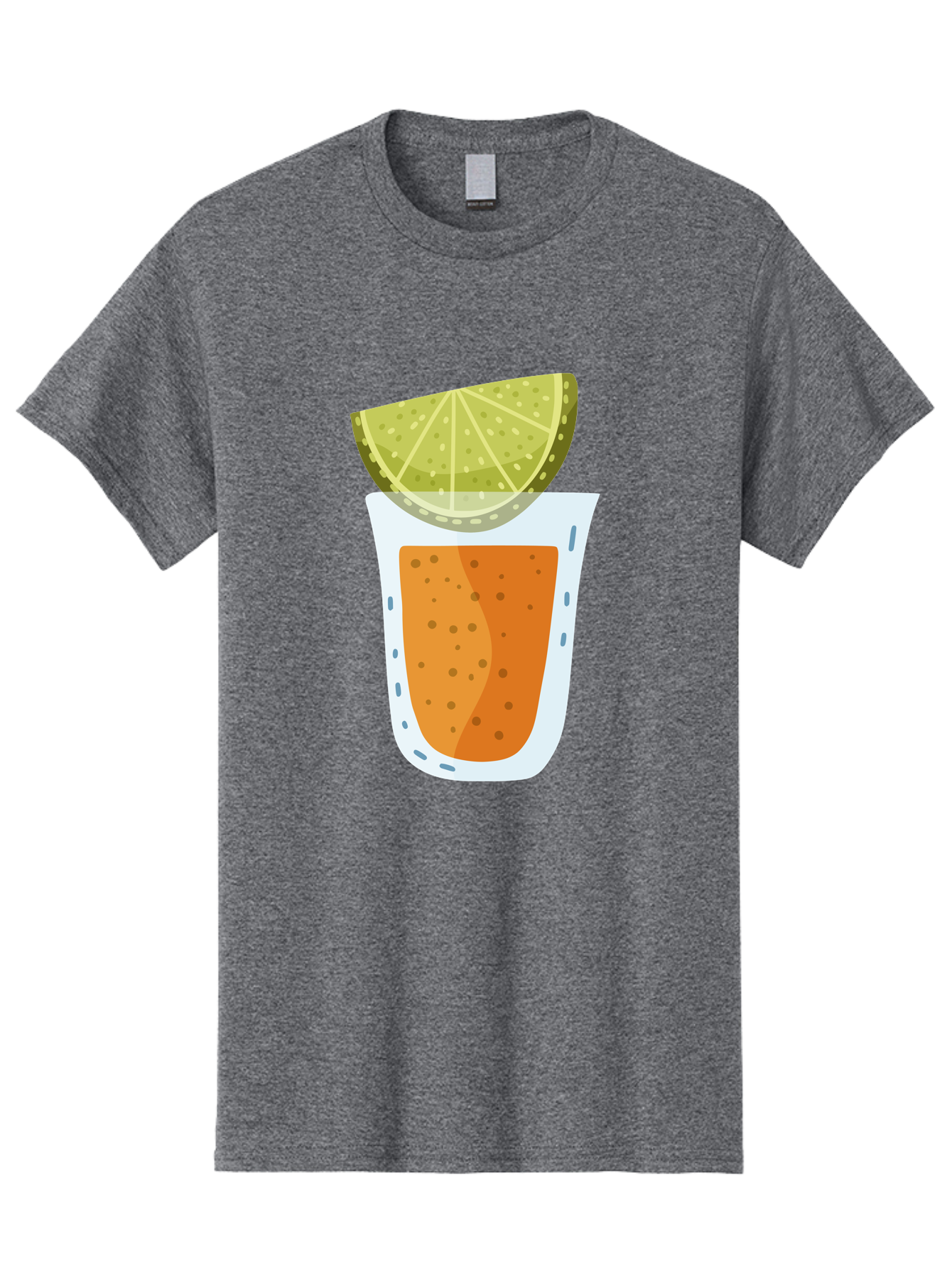 Caipirinha Men'S Graphic Tee, 100% Cotton, Comfortable Casual Summer Wear, Machine Washable, Caipirinha Cocktail, Orange Drink, Lime Wedge, Citrus Twist, Summer Drink, Brazilian Cocktail, Refreshing Beverage, Cocktail Hour, Party Drink Aad680