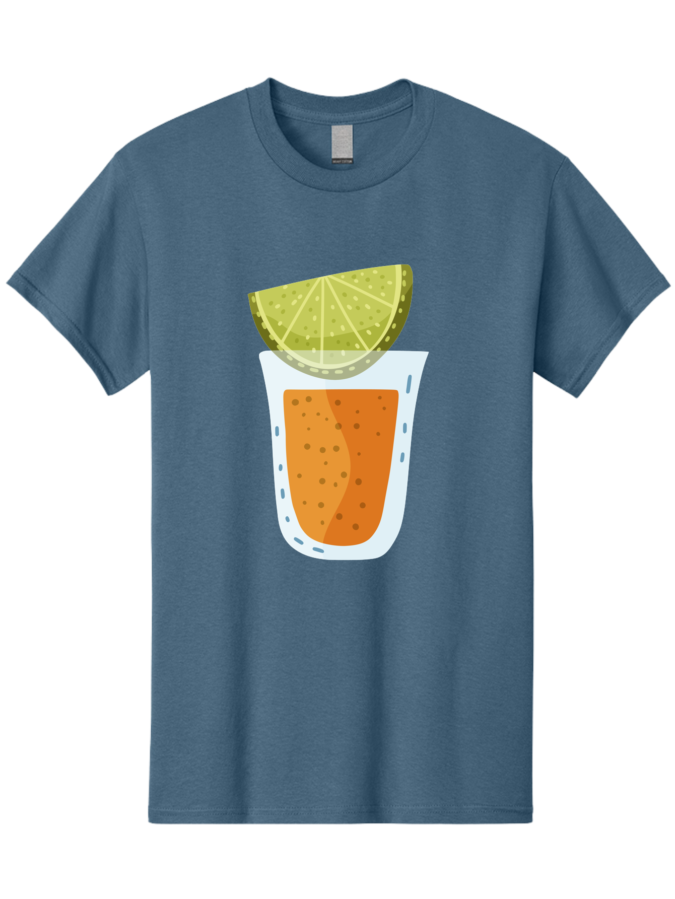 Caipirinha Men'S Graphic Tee, 100% Cotton, Comfortable Casual Summer Wear, Machine Washable, Caipirinha Cocktail, Orange Drink, Lime Wedge, Citrus Twist, Summer Drink, Brazilian Cocktail, Refreshing Beverage, Cocktail Hour, Party Drink Aad680