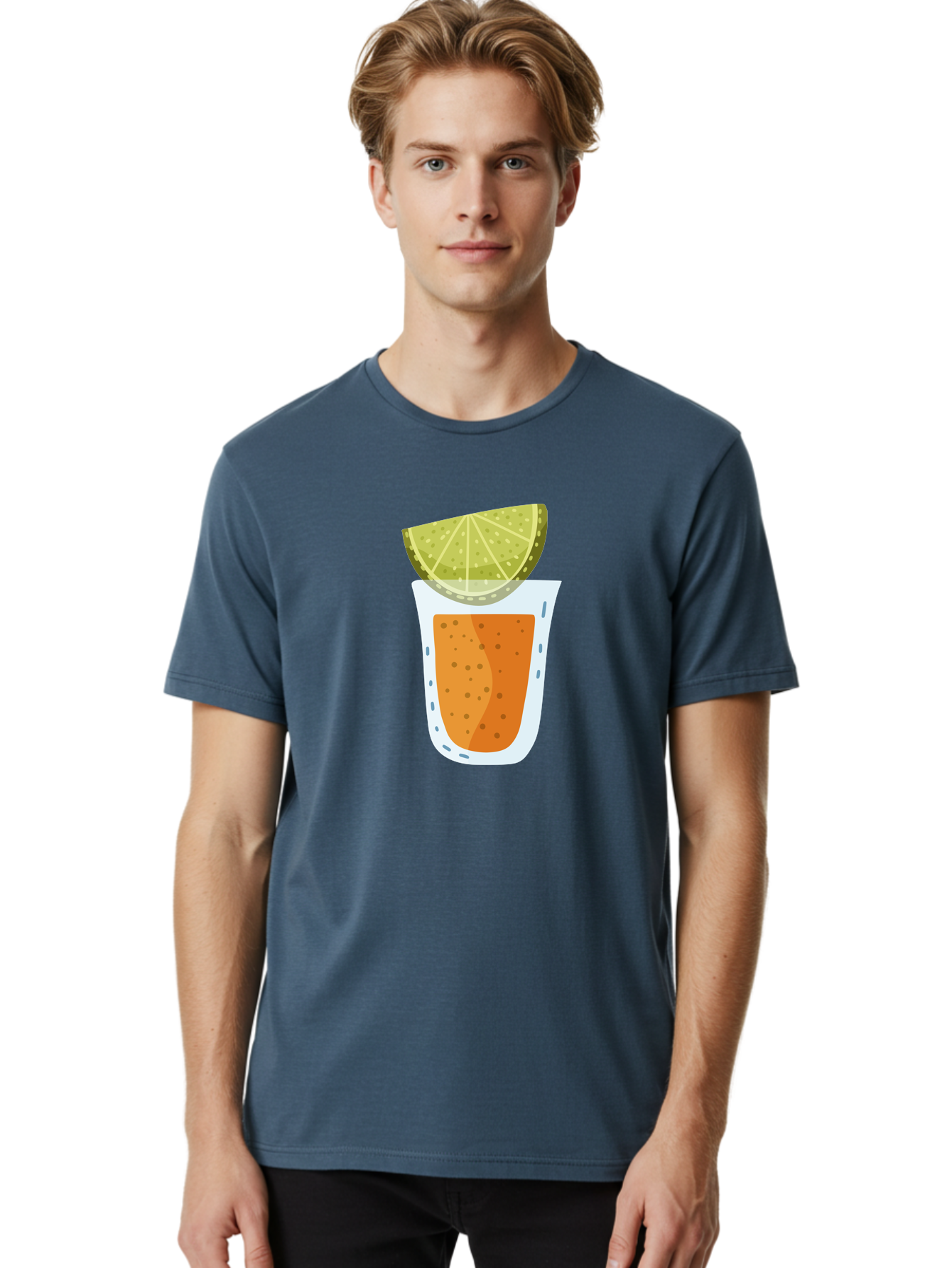 Caipirinha Men'S Graphic Tee, 100% Cotton, Comfortable Casual Summer Wear, Machine Washable, Caipirinha Cocktail, Orange Drink, Lime Wedge, Citrus Twist, Summer Drink, Brazilian Cocktail, Refreshing Beverage, Cocktail Hour, Party Drink Aad680