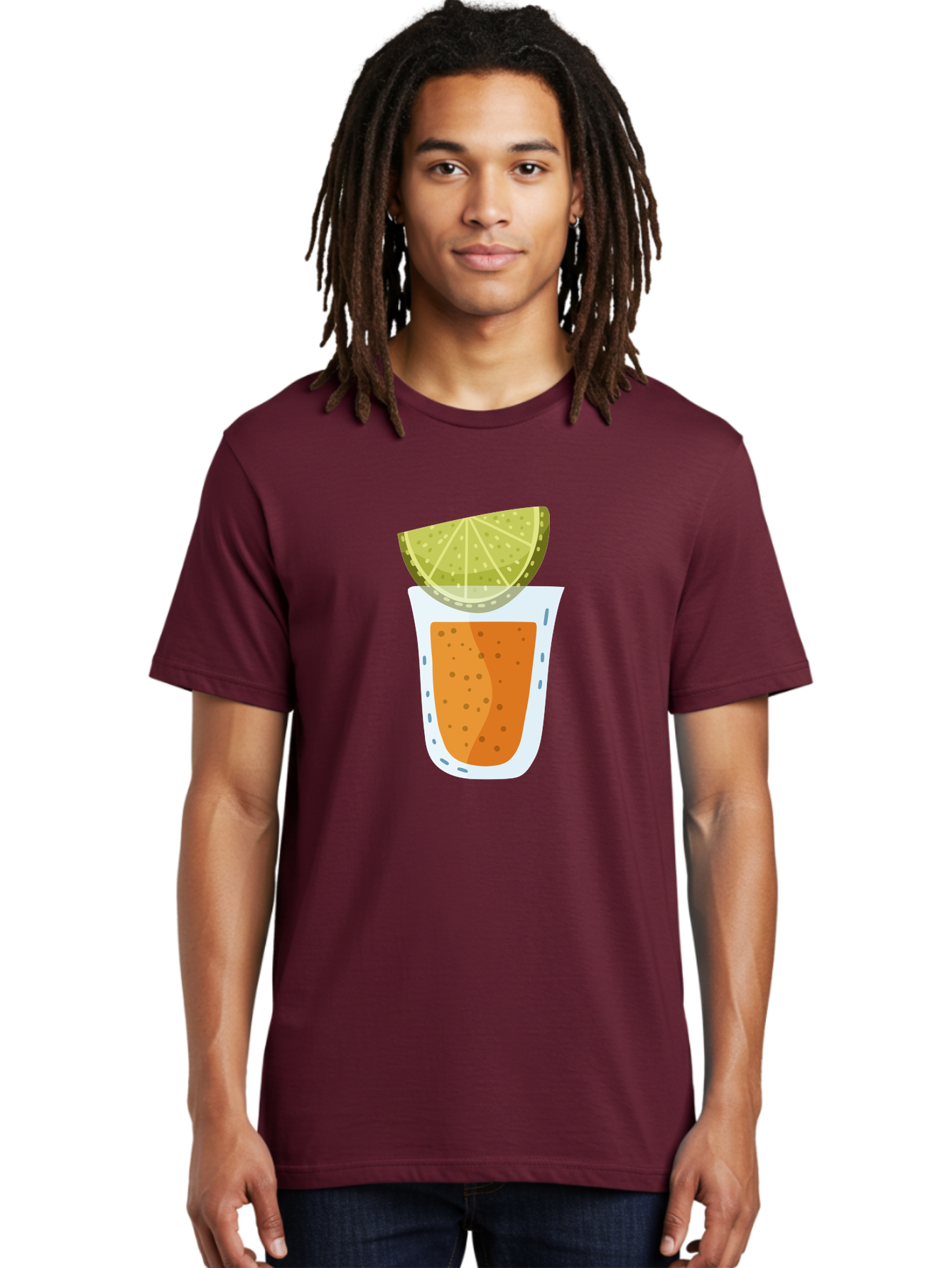 Caipirinha Men'S Graphic Tee, 100% Cotton, Comfortable Casual Summer Wear, Machine Washable, Caipirinha Cocktail, Orange Drink, Lime Wedge, Citrus Twist, Summer Drink, Brazilian Cocktail, Refreshing Beverage, Cocktail Hour, Party Drink Aad680