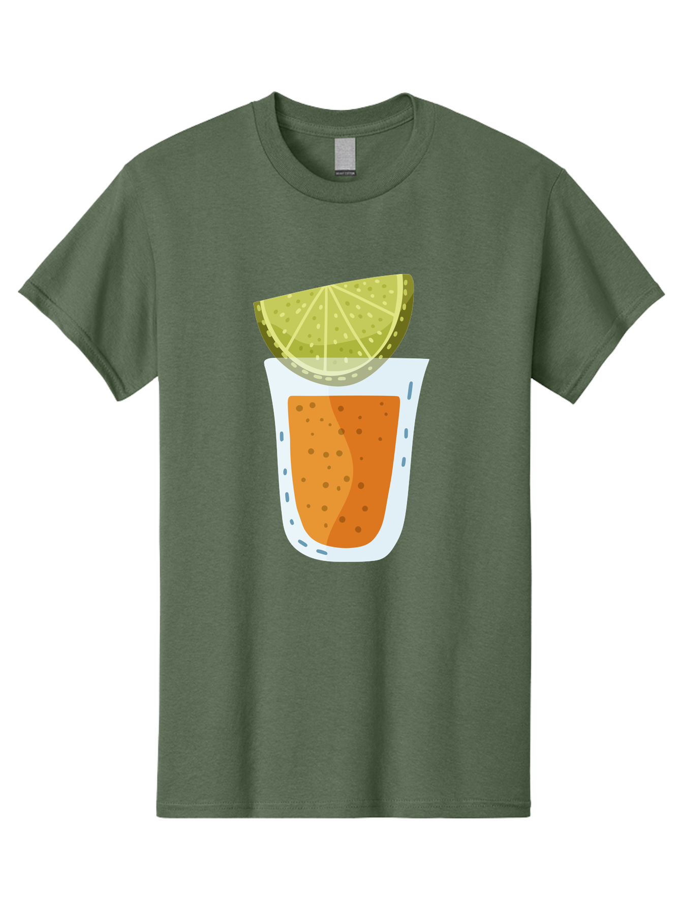 Caipirinha Men'S Graphic Tee, 100% Cotton, Comfortable Casual Summer Wear, Machine Washable, Caipirinha Cocktail, Orange Drink, Lime Wedge, Citrus Twist, Summer Drink, Brazilian Cocktail, Refreshing Beverage, Cocktail Hour, Party Drink Aad680