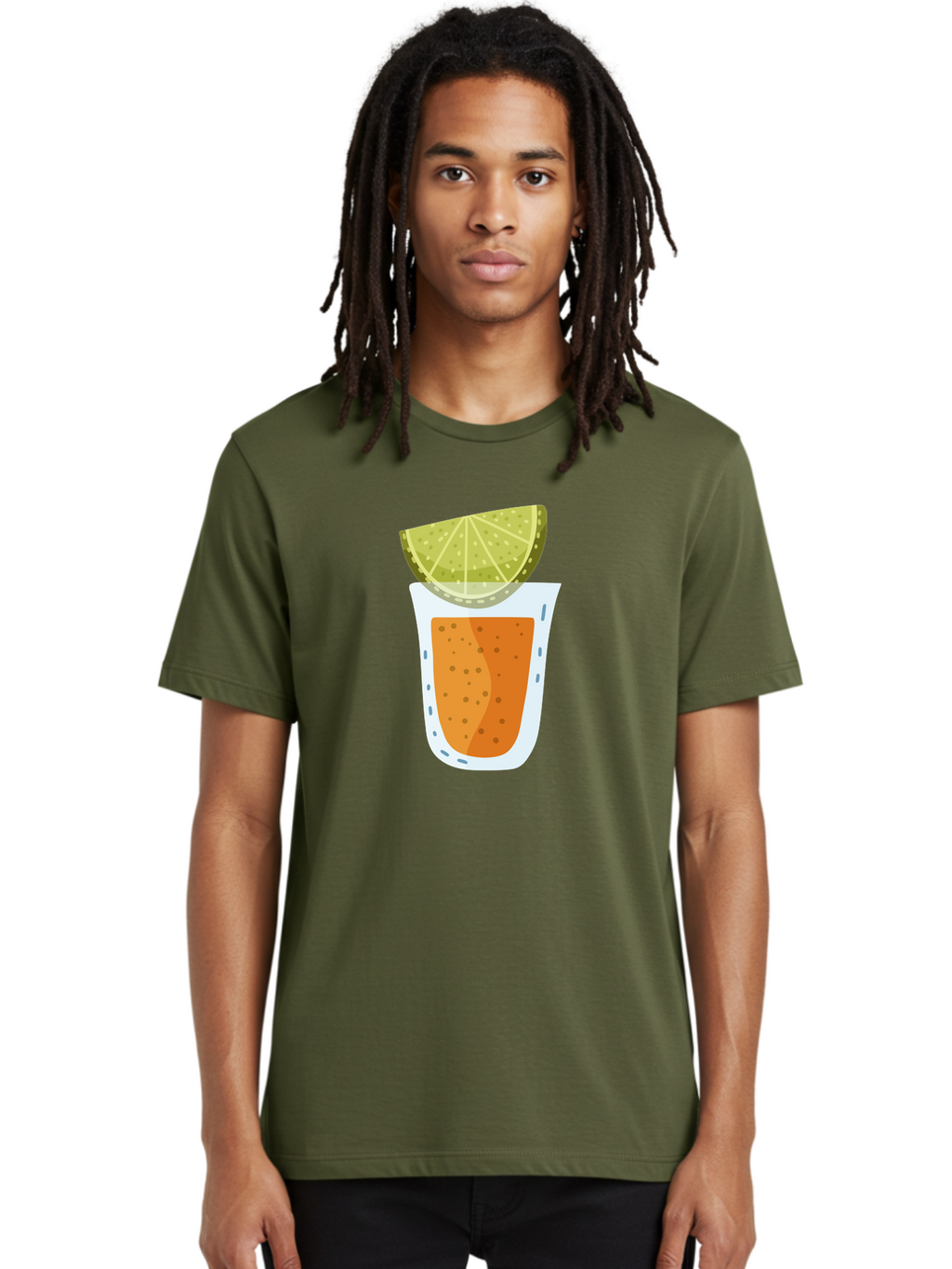 Caipirinha Men'S Graphic Tee, 100% Cotton, Comfortable Casual Summer Wear, Machine Washable, Caipirinha Cocktail, Orange Drink, Lime Wedge, Citrus Twist, Summer Drink, Brazilian Cocktail, Refreshing Beverage, Cocktail Hour, Party Drink Aad680