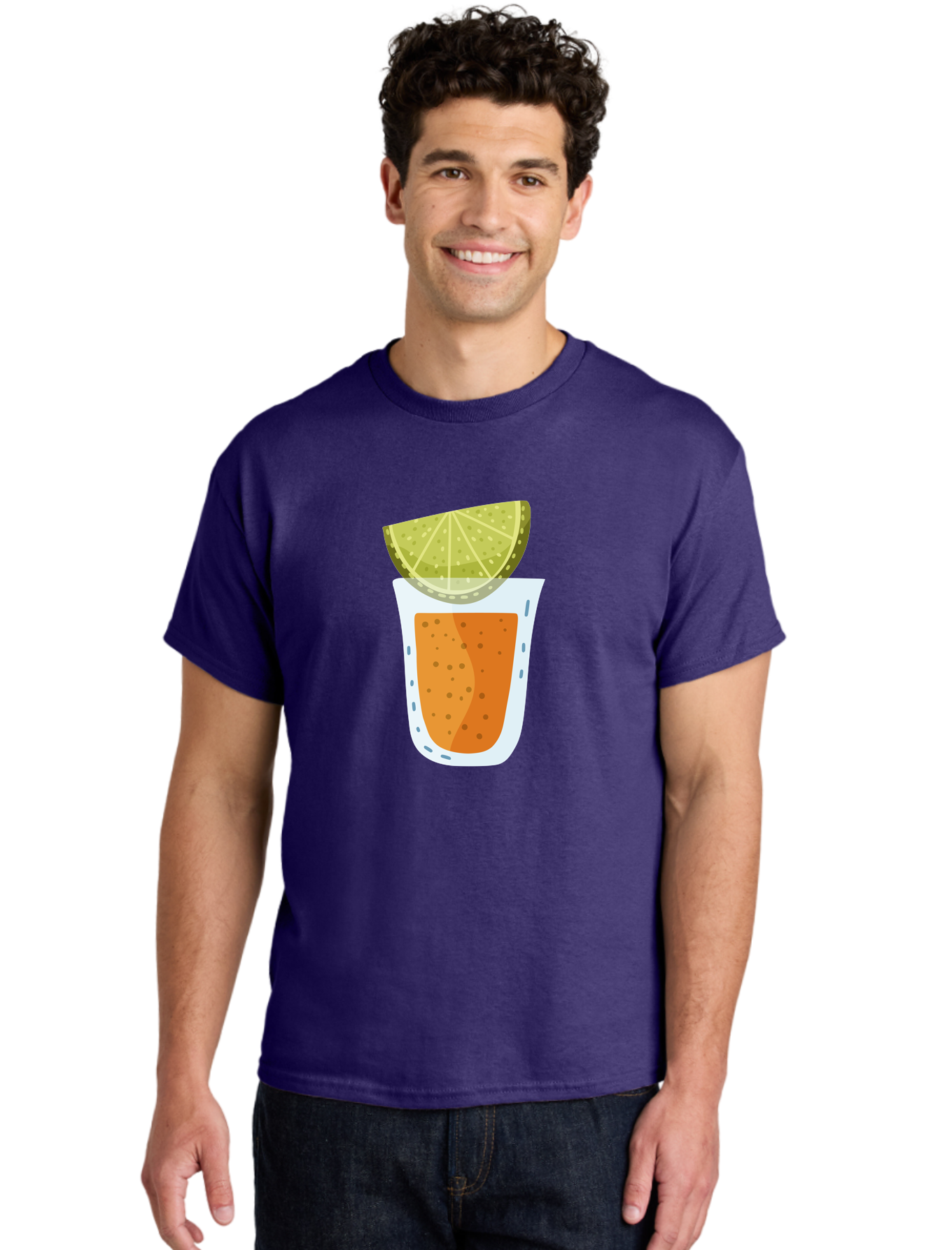 Caipirinha Men'S Graphic Tee, 100% Cotton, Comfortable Casual Summer Wear, Machine Washable, Caipirinha Cocktail, Orange Drink, Lime Wedge, Citrus Twist, Summer Drink, Brazilian Cocktail, Refreshing Beverage, Cocktail Hour, Party Drink Aad680