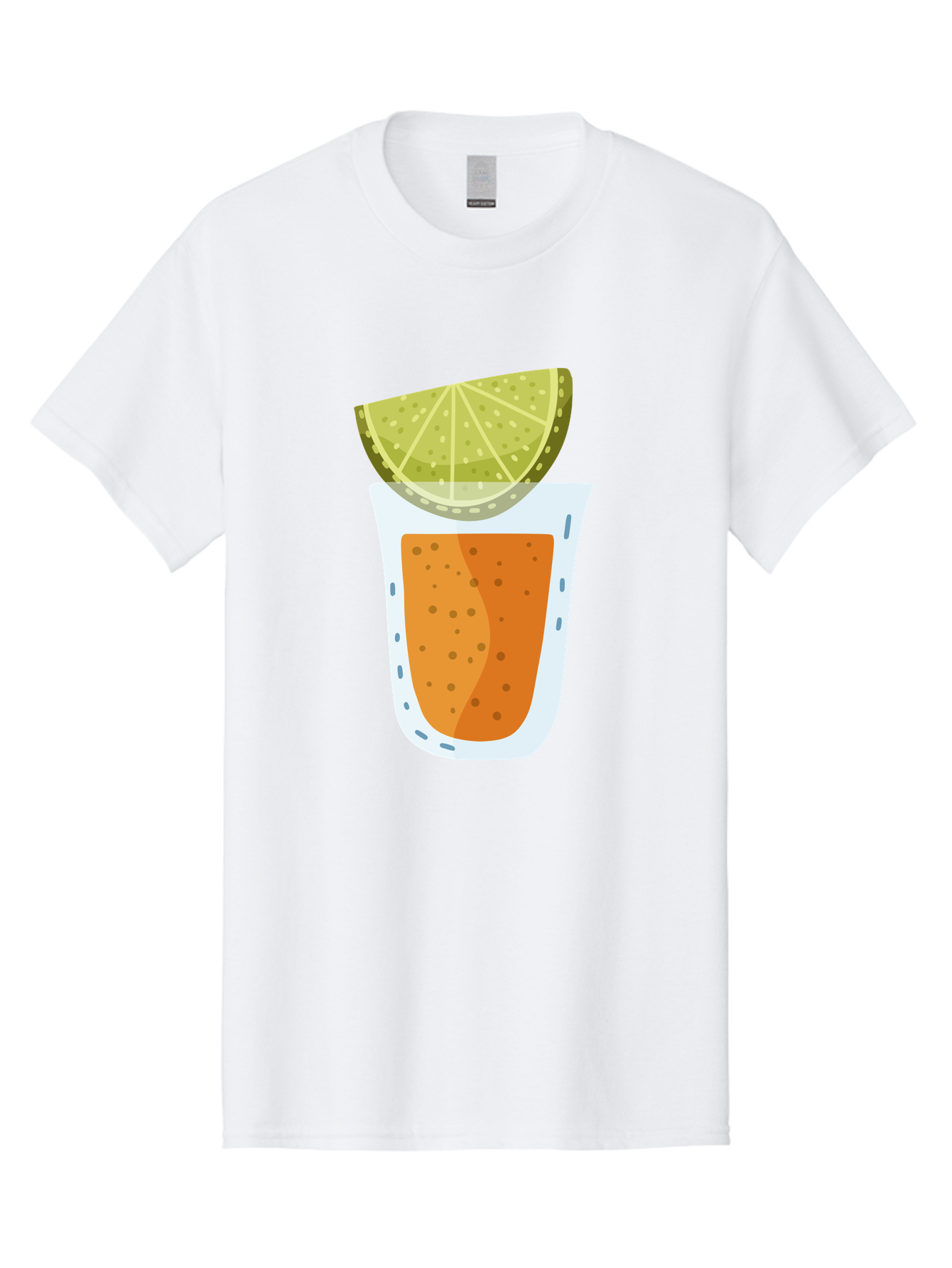 Caipirinha Men'S Graphic Tee, 100% Cotton, Comfortable Casual Summer Wear, Machine Washable, Caipirinha Cocktail, Orange Drink, Lime Wedge, Citrus Twist, Summer Drink, Brazilian Cocktail, Refreshing Beverage, Cocktail Hour, Party Drink Aad680