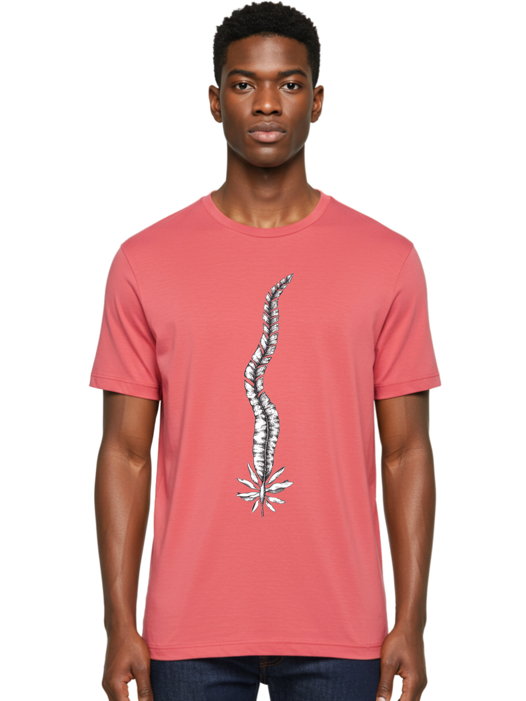 Cannabis Men'S Graphic Tee, 100% Cotton, Comfortable Casual Summer Wear, Machine Washable, Black And White Feather, Feather Illustration, Stylized Design, Abstract Art, Minimalist Style, Detailed Drawing, Graphic Design, Feathers Aad681