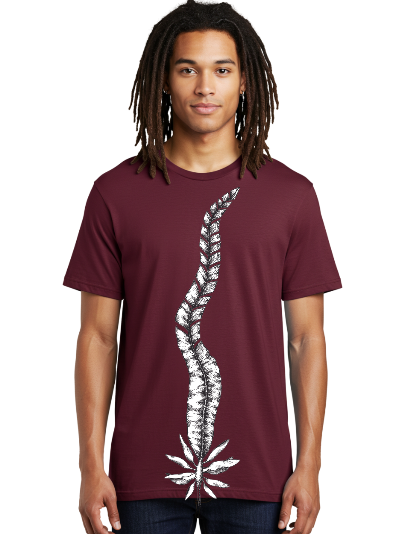 Cannabis Men'S Graphic Tee, 100% Cotton, Comfortable Casual Summer Wear, Machine Washable, Black And White Feather, Feather Illustration, Stylized Design, Abstract Art, Minimalist Style, Detailed Drawing, Graphic Design, Feathers Aad681