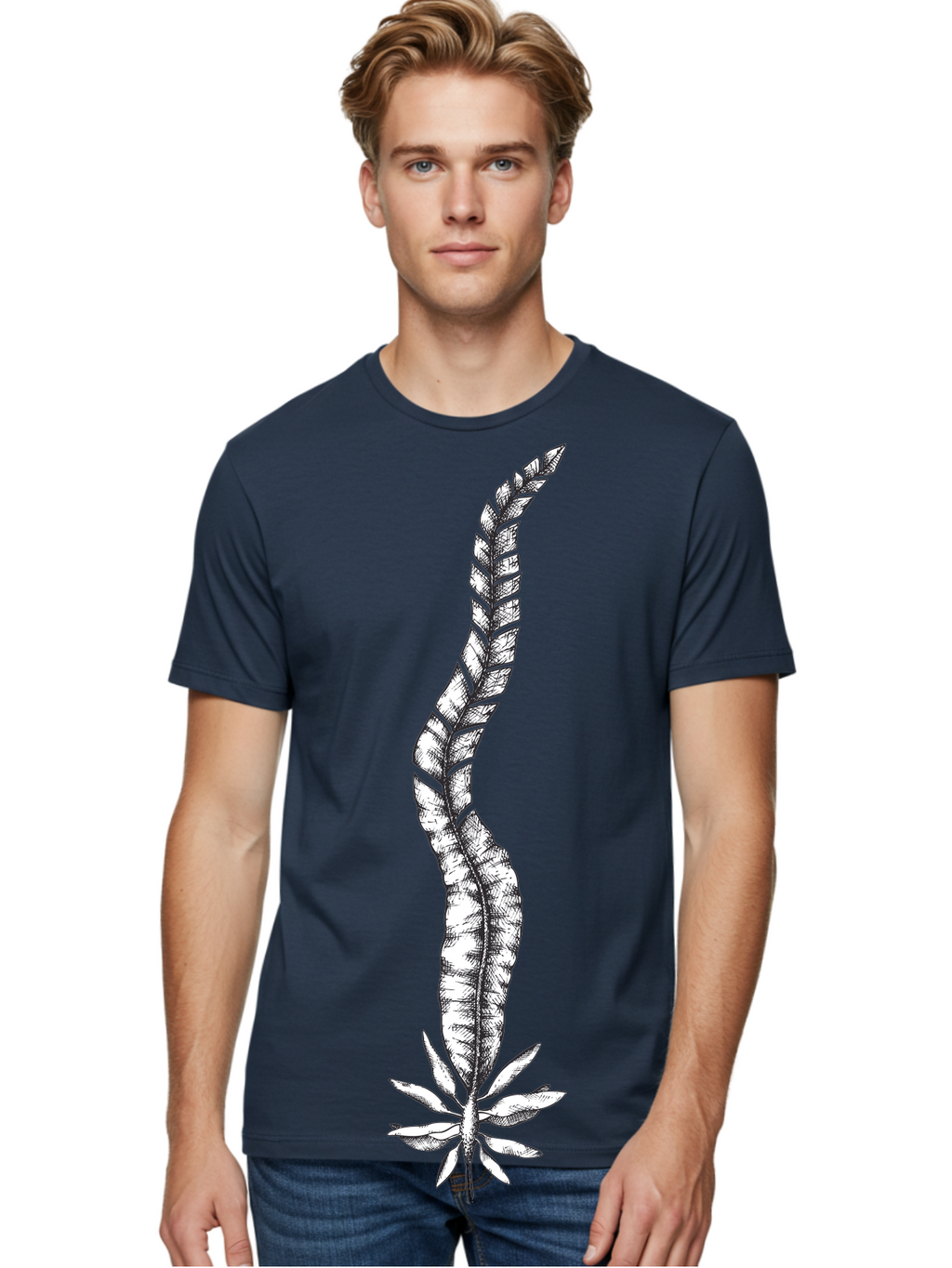 Cannabis Men'S Graphic Tee, 100% Cotton, Comfortable Casual Summer Wear, Machine Washable, Black And White Feather, Feather Illustration, Stylized Design, Abstract Art, Minimalist Style, Detailed Drawing, Graphic Design, Feathers Aad681