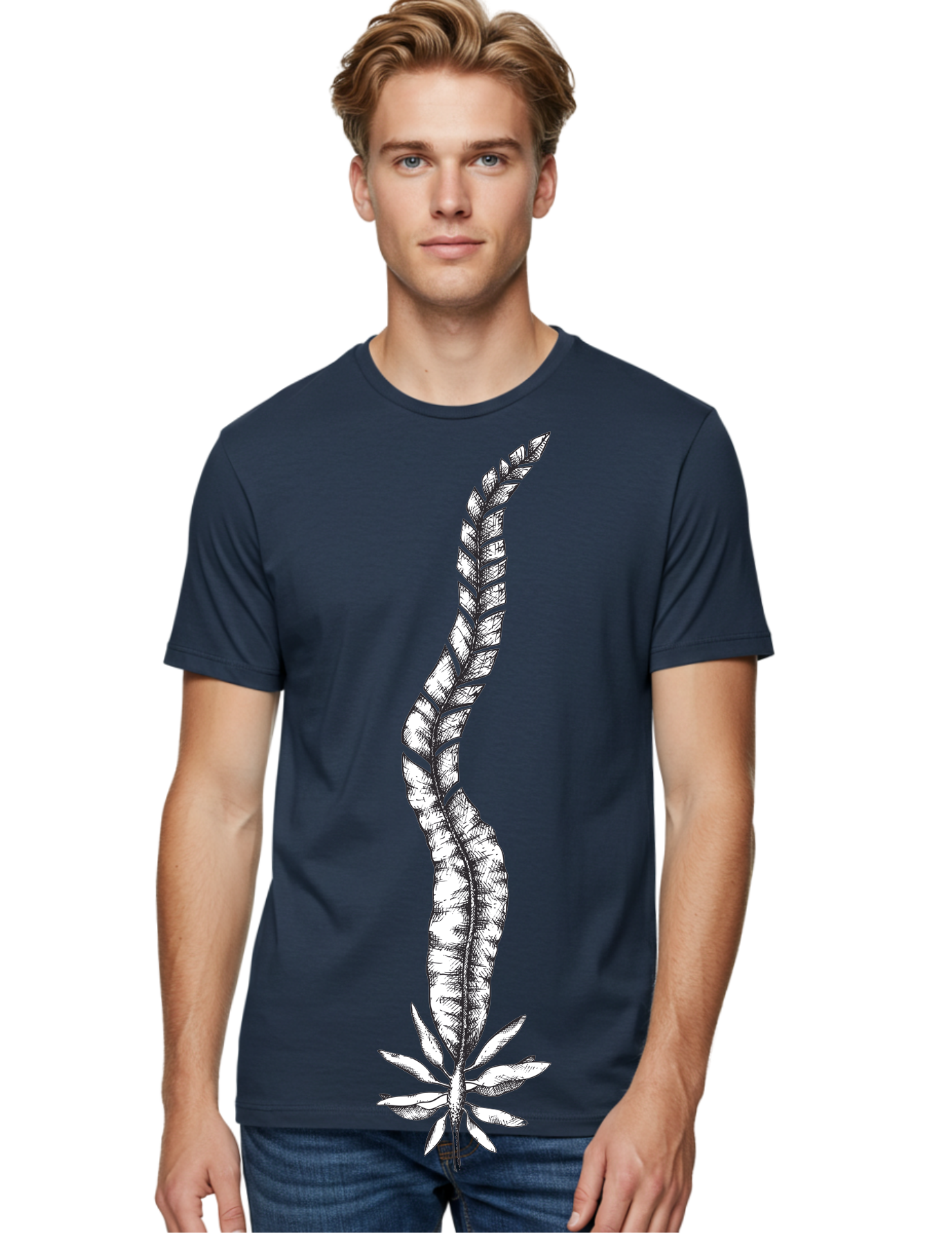 Cannabis Men'S Graphic Tee, 100% Cotton, Comfortable Casual Summer Wear, Machine Washable, Black And White Feather, Feather Illustration, Stylized Design, Abstract Art, Minimalist Style, Detailed Drawing, Graphic Design, Feathers Aad681