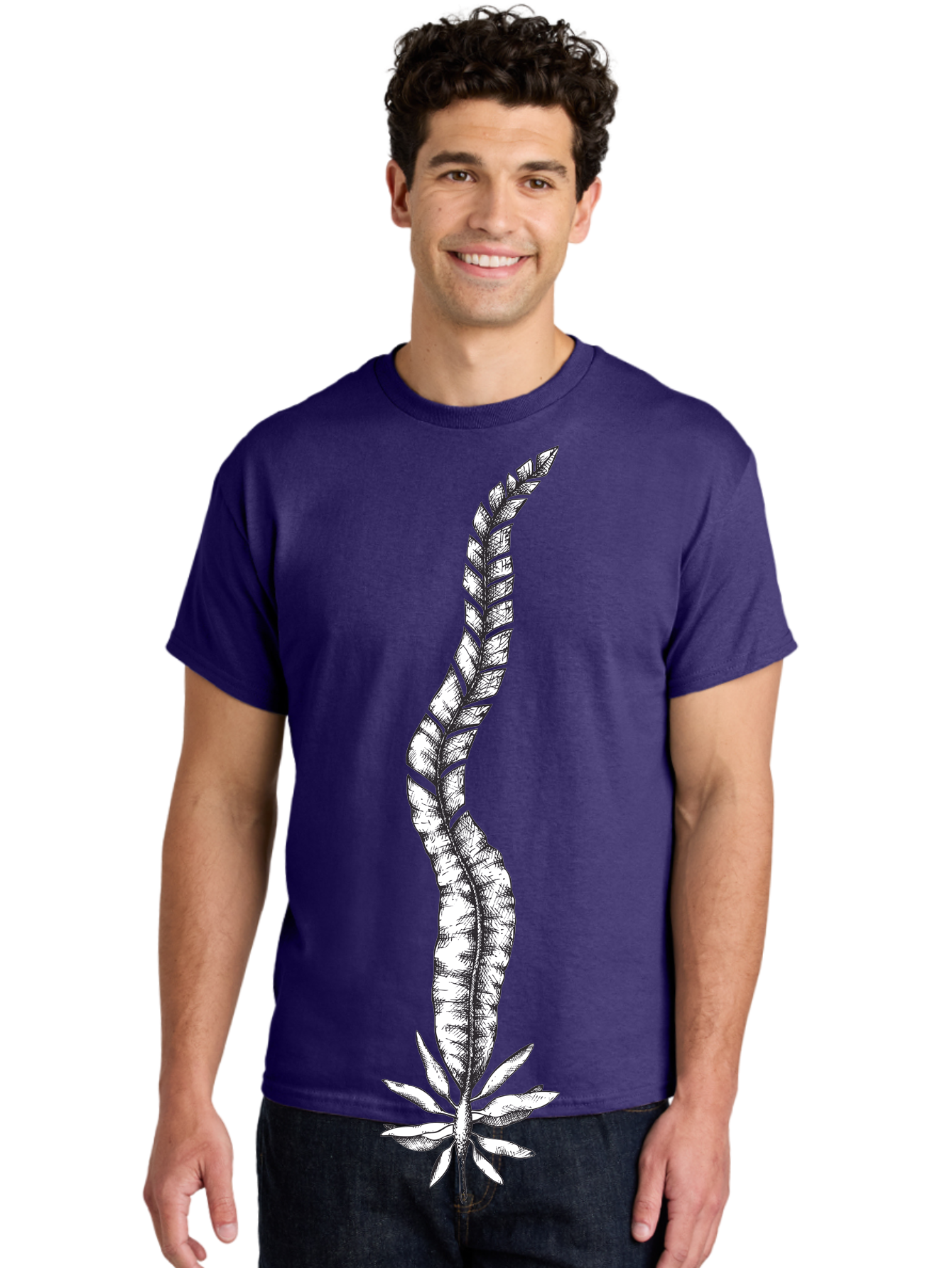 Cannabis Men'S Graphic Tee, 100% Cotton, Comfortable Casual Summer Wear, Machine Washable, Black And White Feather, Feather Illustration, Stylized Design, Abstract Art, Minimalist Style, Detailed Drawing, Graphic Design, Feathers Aad681