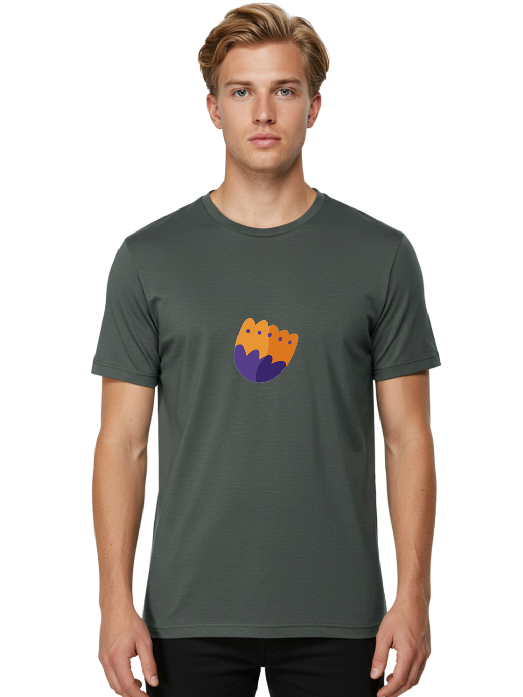 Cereal-Bowl Men'S Graphic Tee, 100% Cotton, Comfortable Casual Summer Wear, Machine Washable, Crown Icon, Golden Crown, Regal Symbol, Luxury Emblem, Majestic Design, Purple And Gold, Royalty Insignia, Symbolic Imagery, Decorative Art Aad682