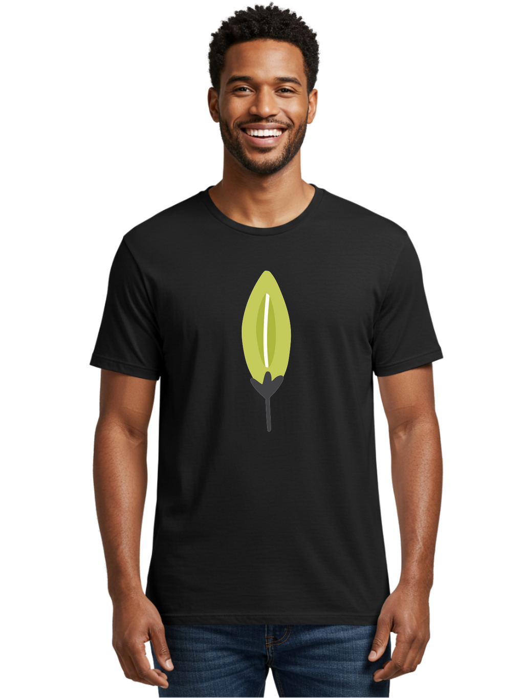 Cocoa-Pod Men'S Graphic Tee, 100% Cotton, Comfortable Casual Summer Wear, Machine Washable, Cocoa Pod, Chocolate, Digital Illustration, Simple Design, Botanical Art, Seed Pod, Vector Graphic, Minimalist Style Aad683