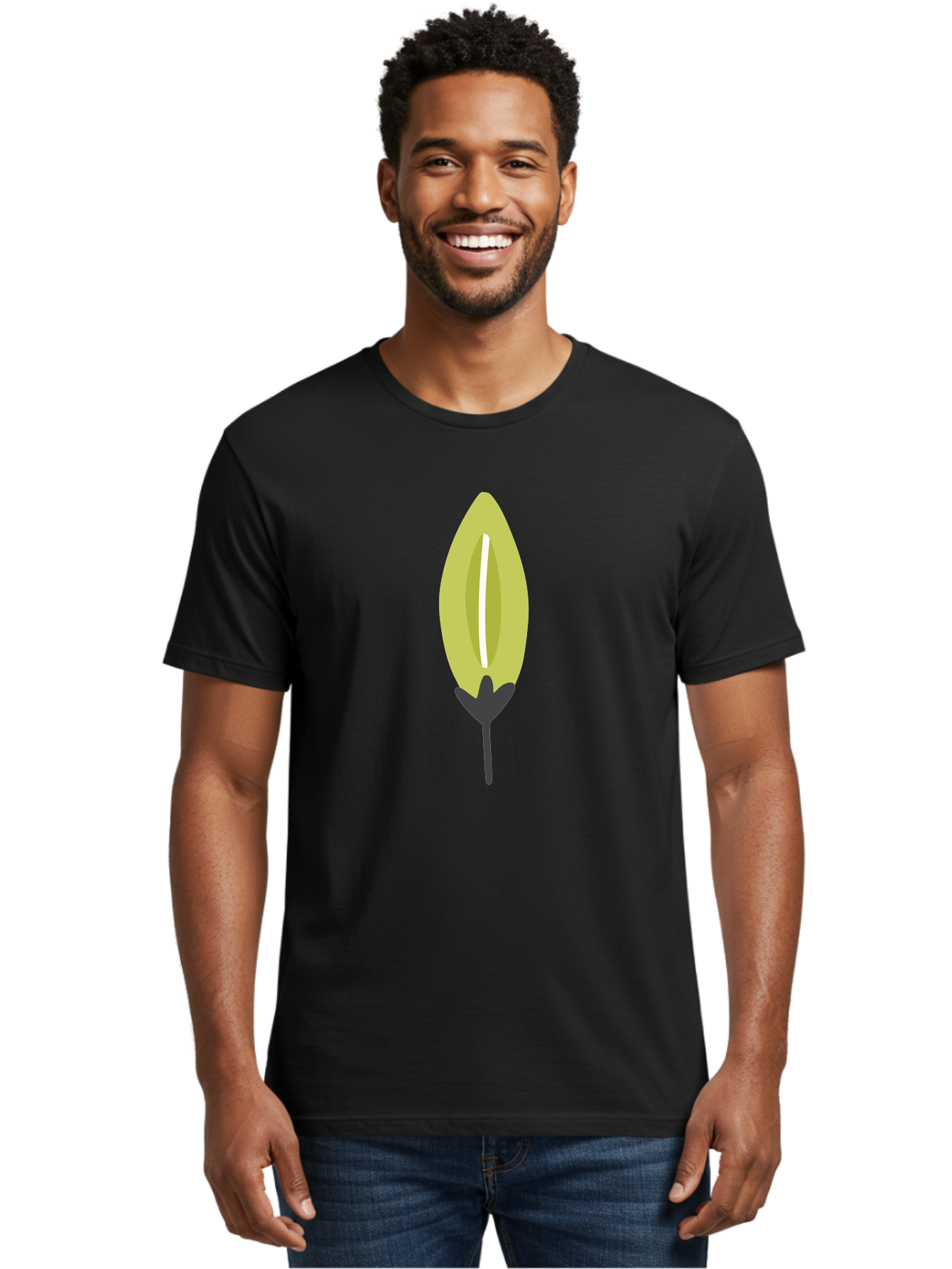 Cocoa-Pod Men'S Graphic Tee, 100% Cotton, Comfortable Casual Summer Wear, Machine Washable, Cocoa Pod, Chocolate, Digital Illustration, Simple Design, Botanical Art, Seed Pod, Vector Graphic, Minimalist Style Aad683