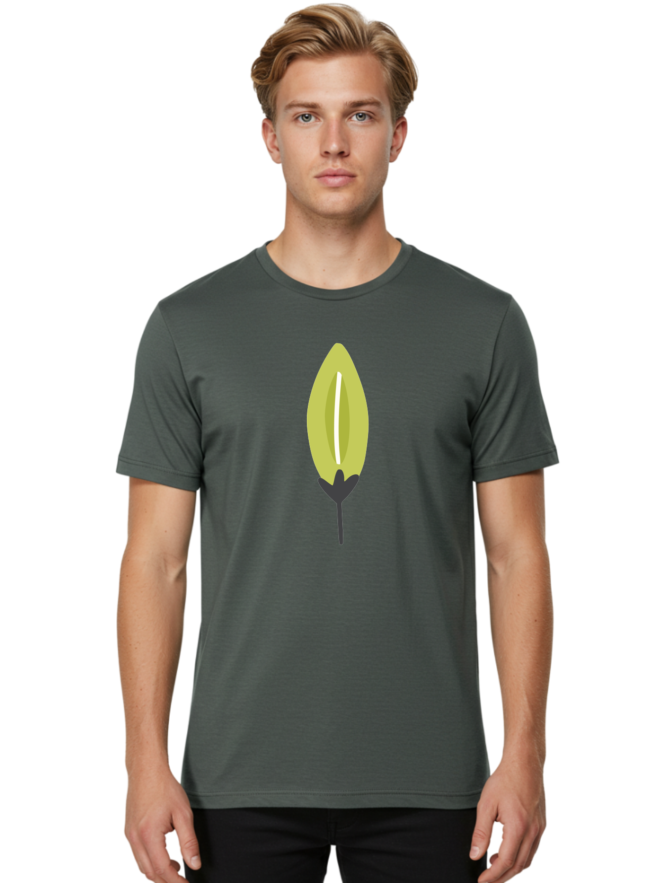 Cocoa-Pod Men'S Graphic Tee, 100% Cotton, Comfortable Casual Summer Wear, Machine Washable, Cocoa Pod, Chocolate, Digital Illustration, Simple Design, Botanical Art, Seed Pod, Vector Graphic, Minimalist Style Aad683