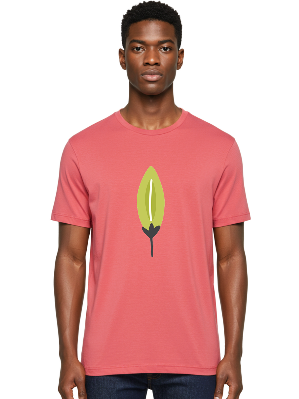 Cocoa-Pod Men'S Graphic Tee, 100% Cotton, Comfortable Casual Summer Wear, Machine Washable, Cocoa Pod, Chocolate, Digital Illustration, Simple Design, Botanical Art, Seed Pod, Vector Graphic, Minimalist Style Aad683