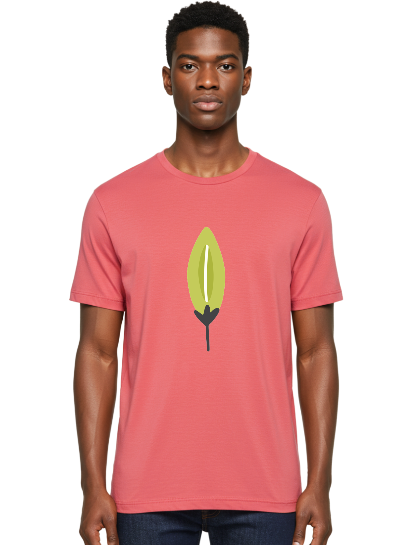 Cocoa-Pod Men'S Graphic Tee, 100% Cotton, Comfortable Casual Summer Wear, Machine Washable, Cocoa Pod, Chocolate, Digital Illustration, Simple Design, Botanical Art, Seed Pod, Vector Graphic, Minimalist Style Aad683