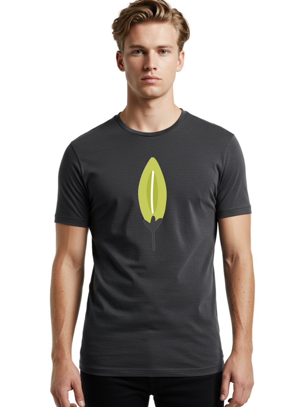 Cocoa-Pod Men'S Graphic Tee, 100% Cotton, Comfortable Casual Summer Wear, Machine Washable, Cocoa Pod, Chocolate, Digital Illustration, Simple Design, Botanical Art, Seed Pod, Vector Graphic, Minimalist Style Aad683