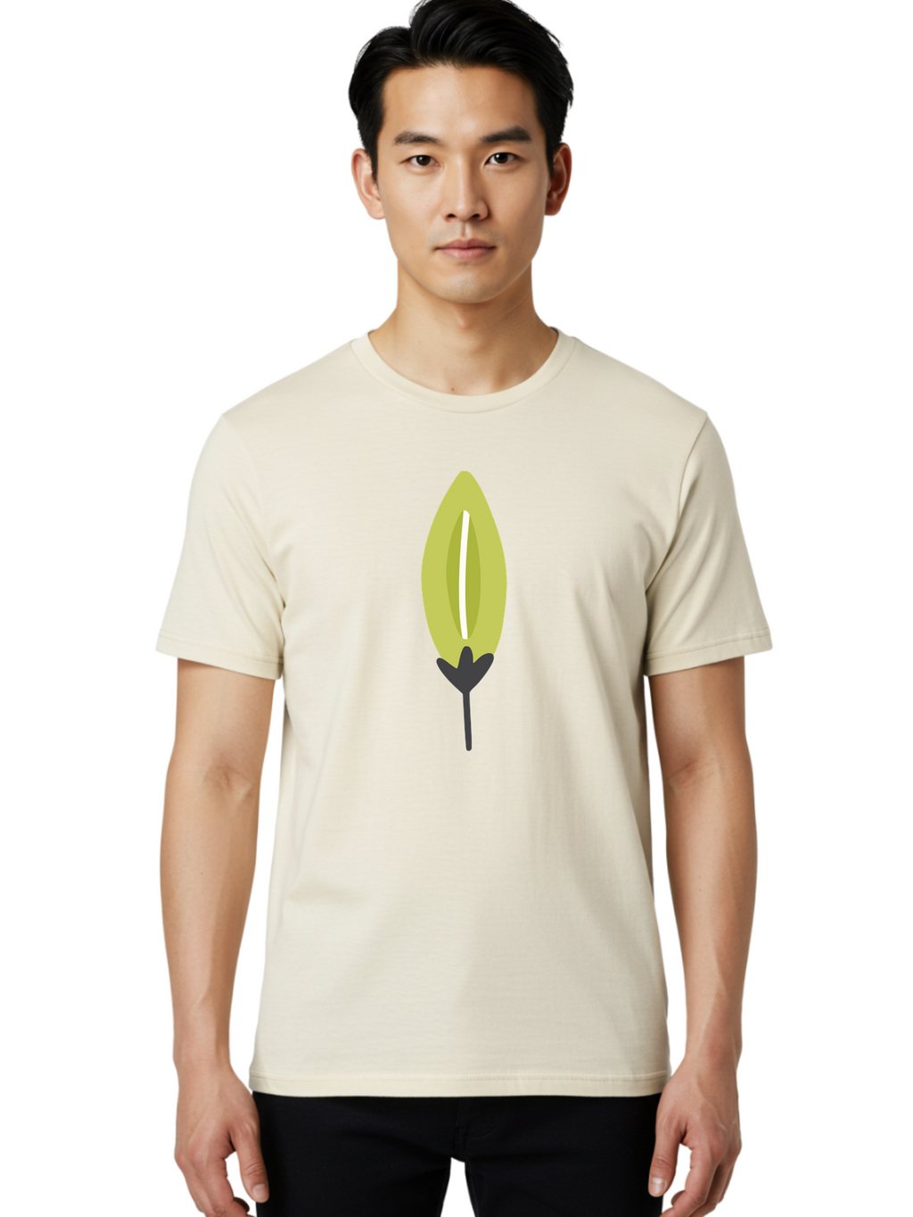 Cocoa-Pod Men'S Graphic Tee, 100% Cotton, Comfortable Casual Summer Wear, Machine Washable, Cocoa Pod, Chocolate, Digital Illustration, Simple Design, Botanical Art, Seed Pod, Vector Graphic, Minimalist Style Aad683