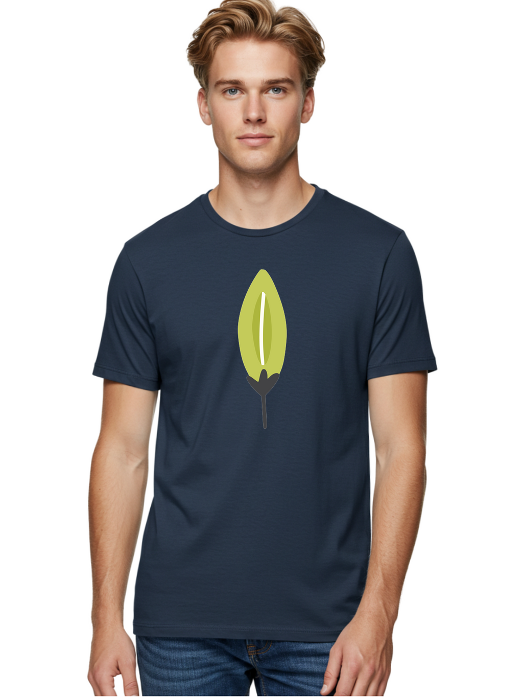 Cocoa-Pod Men'S Graphic Tee, 100% Cotton, Comfortable Casual Summer Wear, Machine Washable, Cocoa Pod, Chocolate, Digital Illustration, Simple Design, Botanical Art, Seed Pod, Vector Graphic, Minimalist Style Aad683