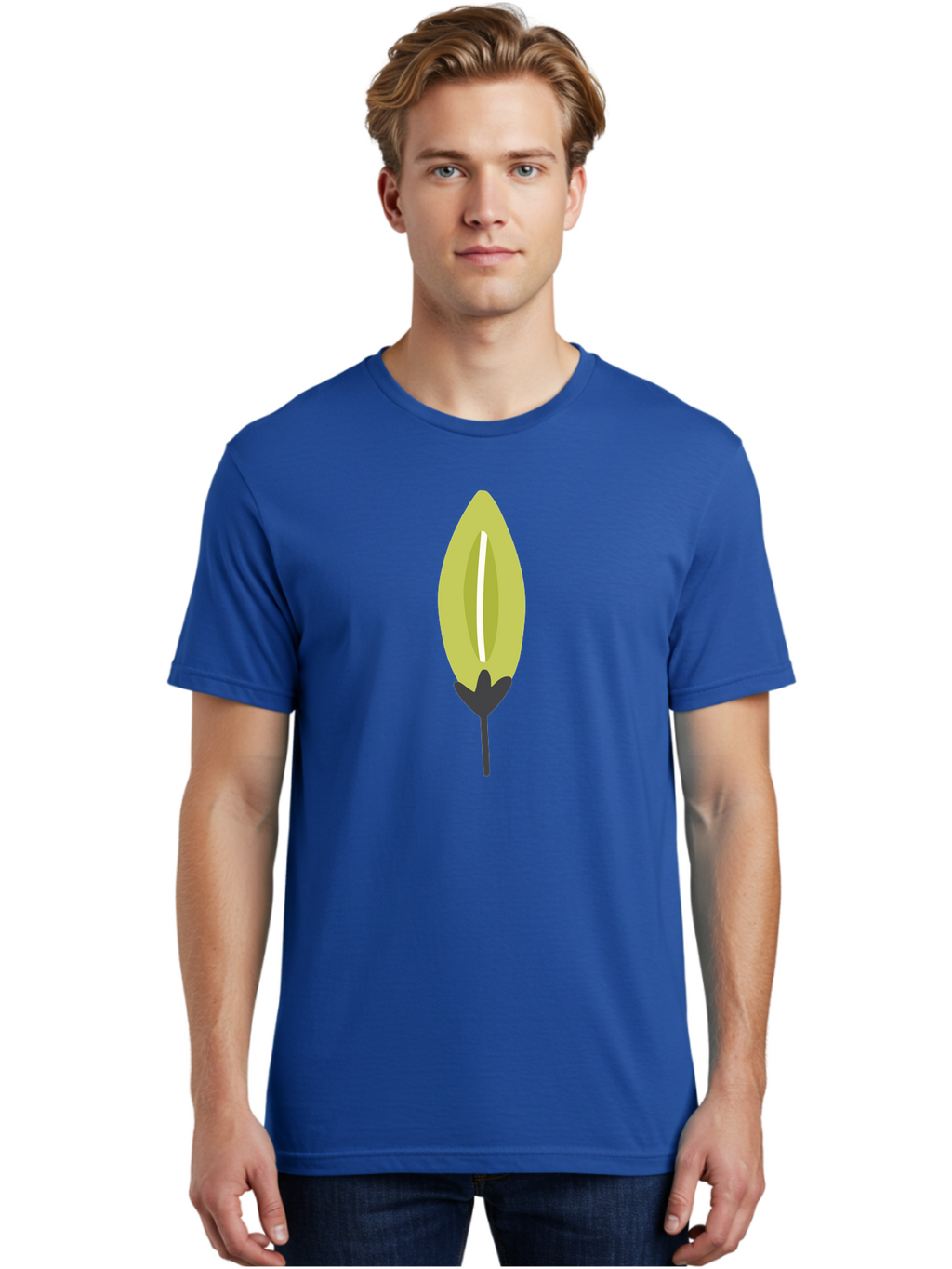 Cocoa-Pod Men'S Graphic Tee, 100% Cotton, Comfortable Casual Summer Wear, Machine Washable, Cocoa Pod, Chocolate, Digital Illustration, Simple Design, Botanical Art, Seed Pod, Vector Graphic, Minimalist Style Aad683