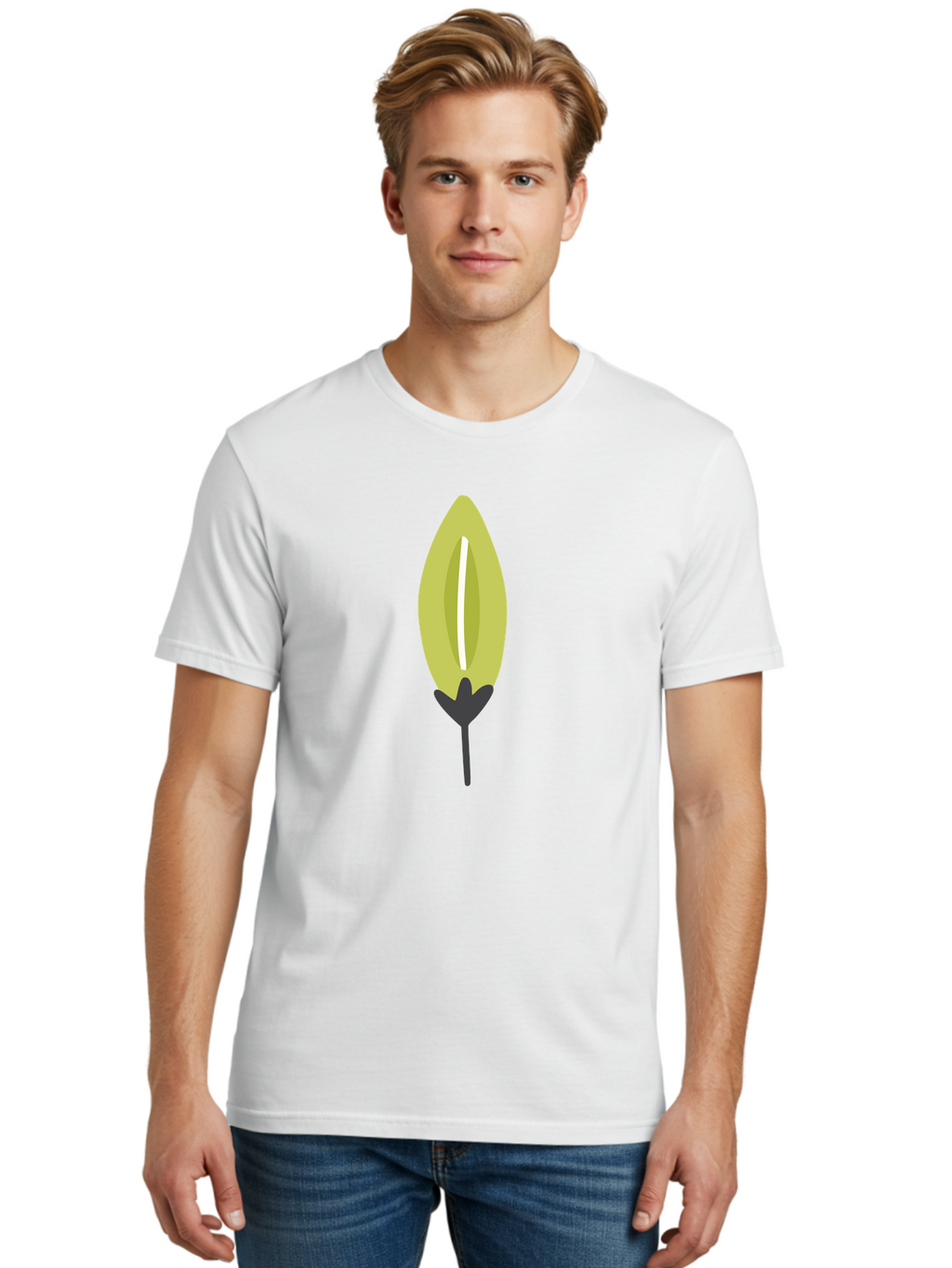 Cocoa-Pod Men'S Graphic Tee, 100% Cotton, Comfortable Casual Summer Wear, Machine Washable, Cocoa Pod, Chocolate, Digital Illustration, Simple Design, Botanical Art, Seed Pod, Vector Graphic, Minimalist Style Aad683