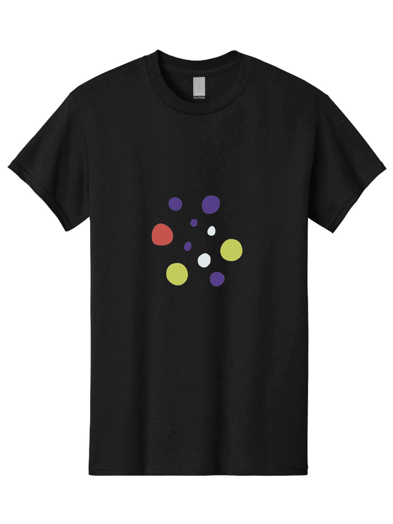 Colorful-Dots-Pattern Men'S Graphic Tee, 100% Cotton, Comfortable Casual Summer Wear, Machine Washable, Multicolored Dots, Vibrant Colors, Abstract Art, Playful Design, Colorful Shapes, Creative Graphics, Digital Art, Modern Art Aad684