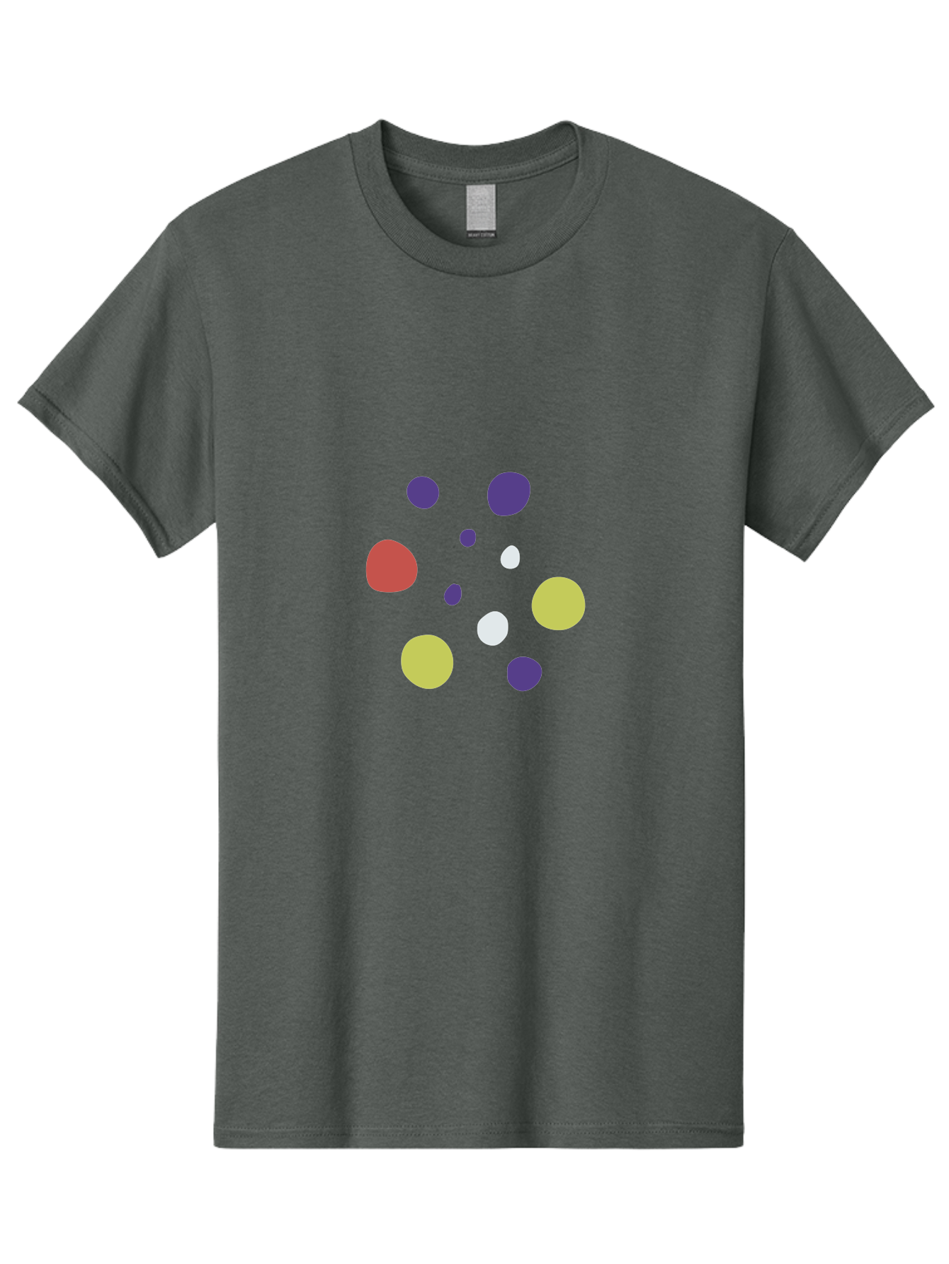 Colorful-Dots-Pattern Men'S Graphic Tee, 100% Cotton, Comfortable Casual Summer Wear, Machine Washable, Multicolored Dots, Vibrant Colors, Abstract Art, Playful Design, Colorful Shapes, Creative Graphics, Digital Art, Modern Art Aad684