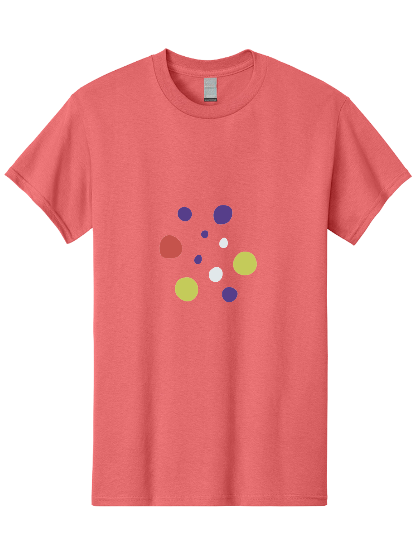 Colorful-Dots-Pattern Men'S Graphic Tee, 100% Cotton, Comfortable Casual Summer Wear, Machine Washable, Multicolored Dots, Vibrant Colors, Abstract Art, Playful Design, Colorful Shapes, Creative Graphics, Digital Art, Modern Art Aad684