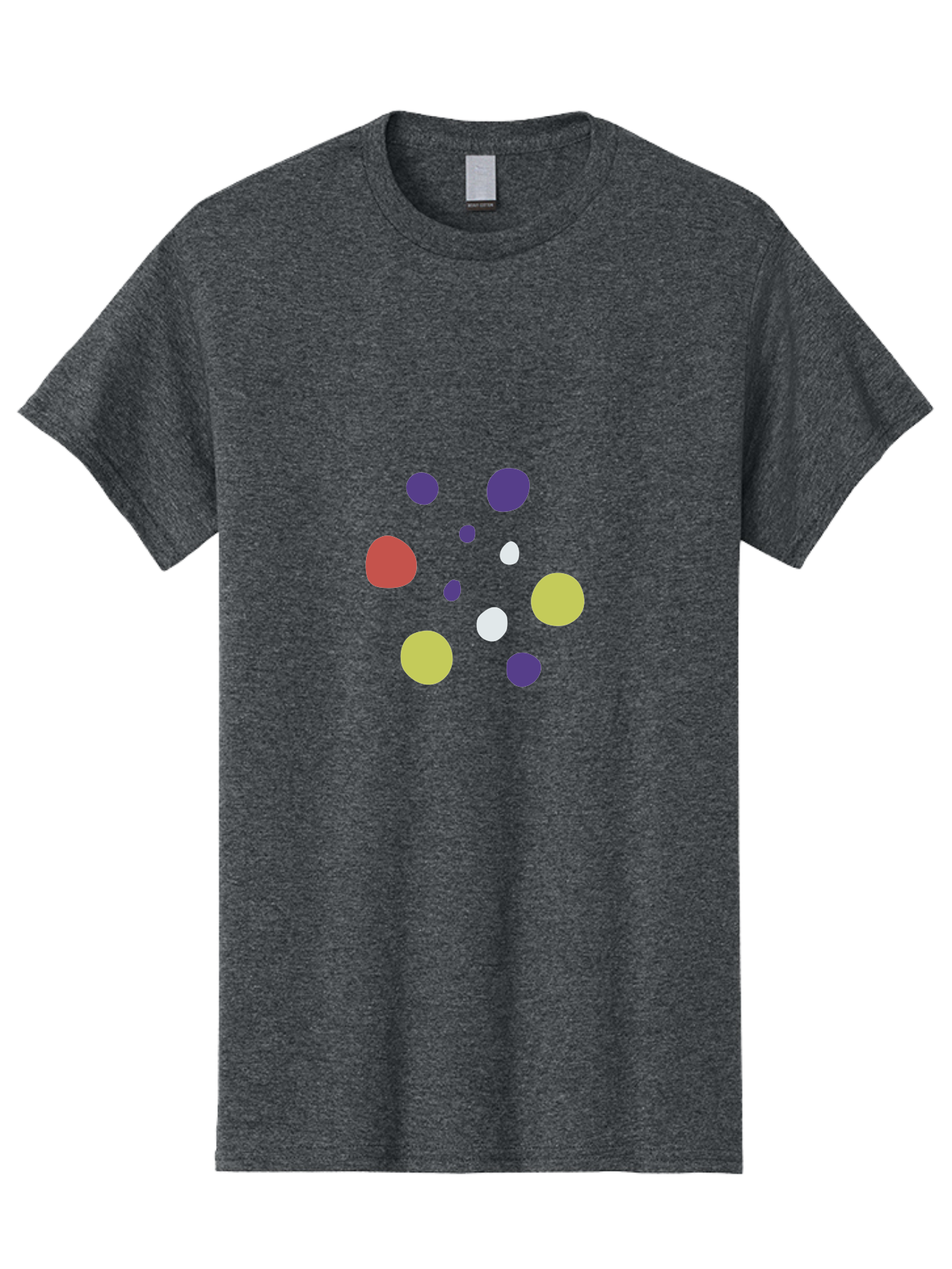 Colorful-Dots-Pattern Men'S Graphic Tee, 100% Cotton, Comfortable Casual Summer Wear, Machine Washable, Multicolored Dots, Vibrant Colors, Abstract Art, Playful Design, Colorful Shapes, Creative Graphics, Digital Art, Modern Art Aad684