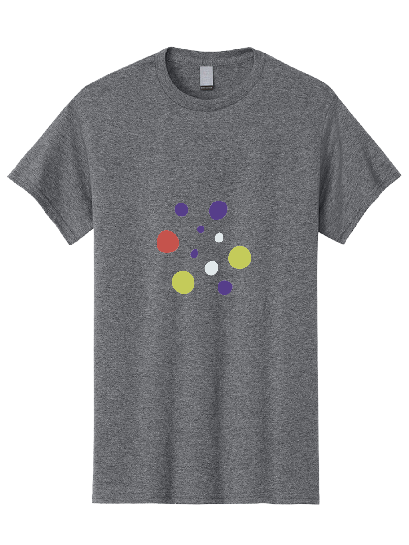 Colorful-Dots-Pattern Men'S Graphic Tee, 100% Cotton, Comfortable Casual Summer Wear, Machine Washable, Multicolored Dots, Vibrant Colors, Abstract Art, Playful Design, Colorful Shapes, Creative Graphics, Digital Art, Modern Art Aad684