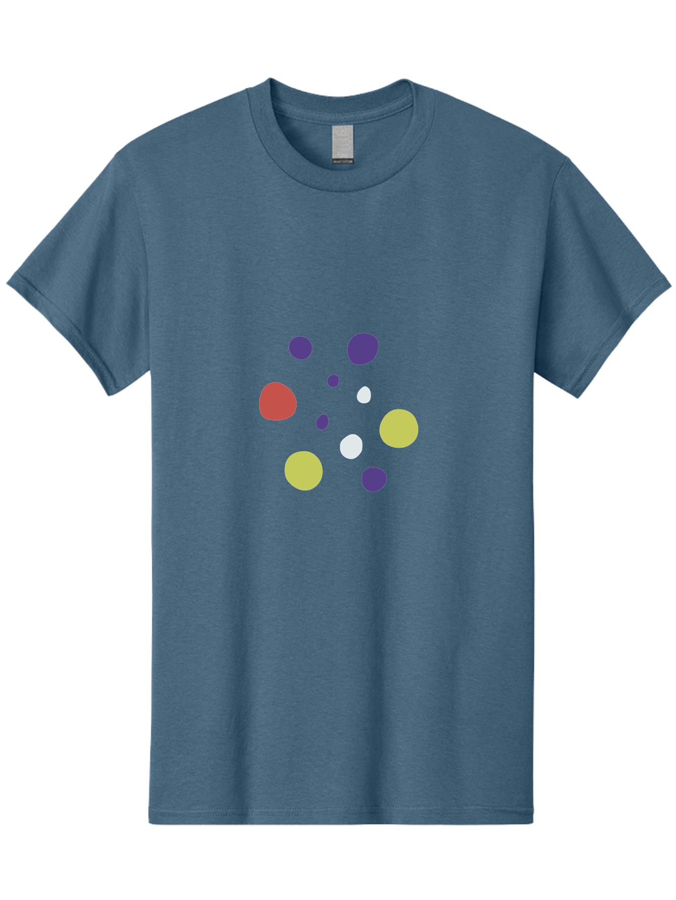Colorful-Dots-Pattern Men'S Graphic Tee, 100% Cotton, Comfortable Casual Summer Wear, Machine Washable, Multicolored Dots, Vibrant Colors, Abstract Art, Playful Design, Colorful Shapes, Creative Graphics, Digital Art, Modern Art Aad684