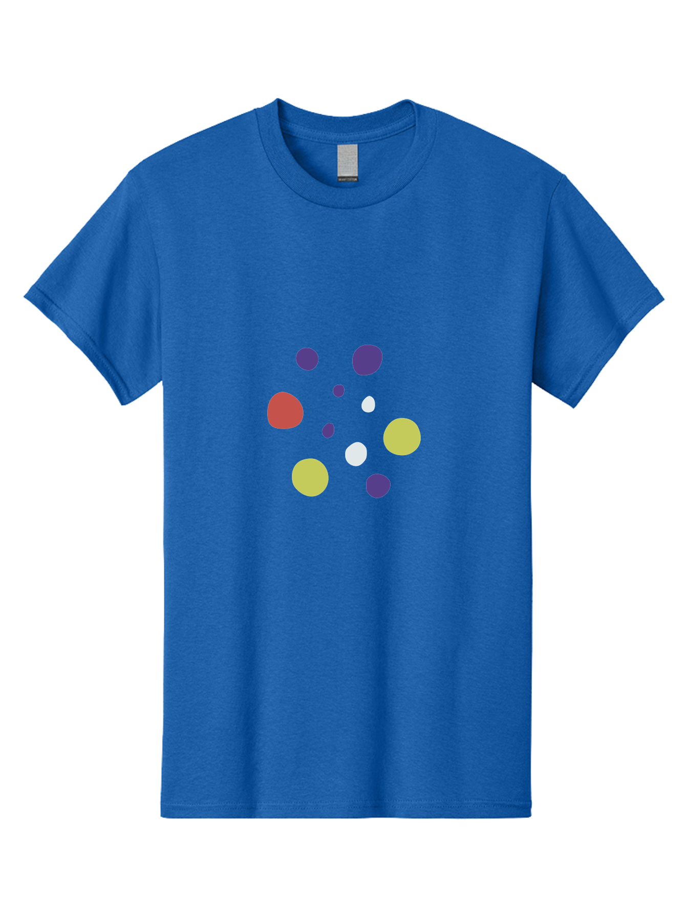 Colorful-Dots-Pattern Men'S Graphic Tee, 100% Cotton, Comfortable Casual Summer Wear, Machine Washable, Multicolored Dots, Vibrant Colors, Abstract Art, Playful Design, Colorful Shapes, Creative Graphics, Digital Art, Modern Art Aad684