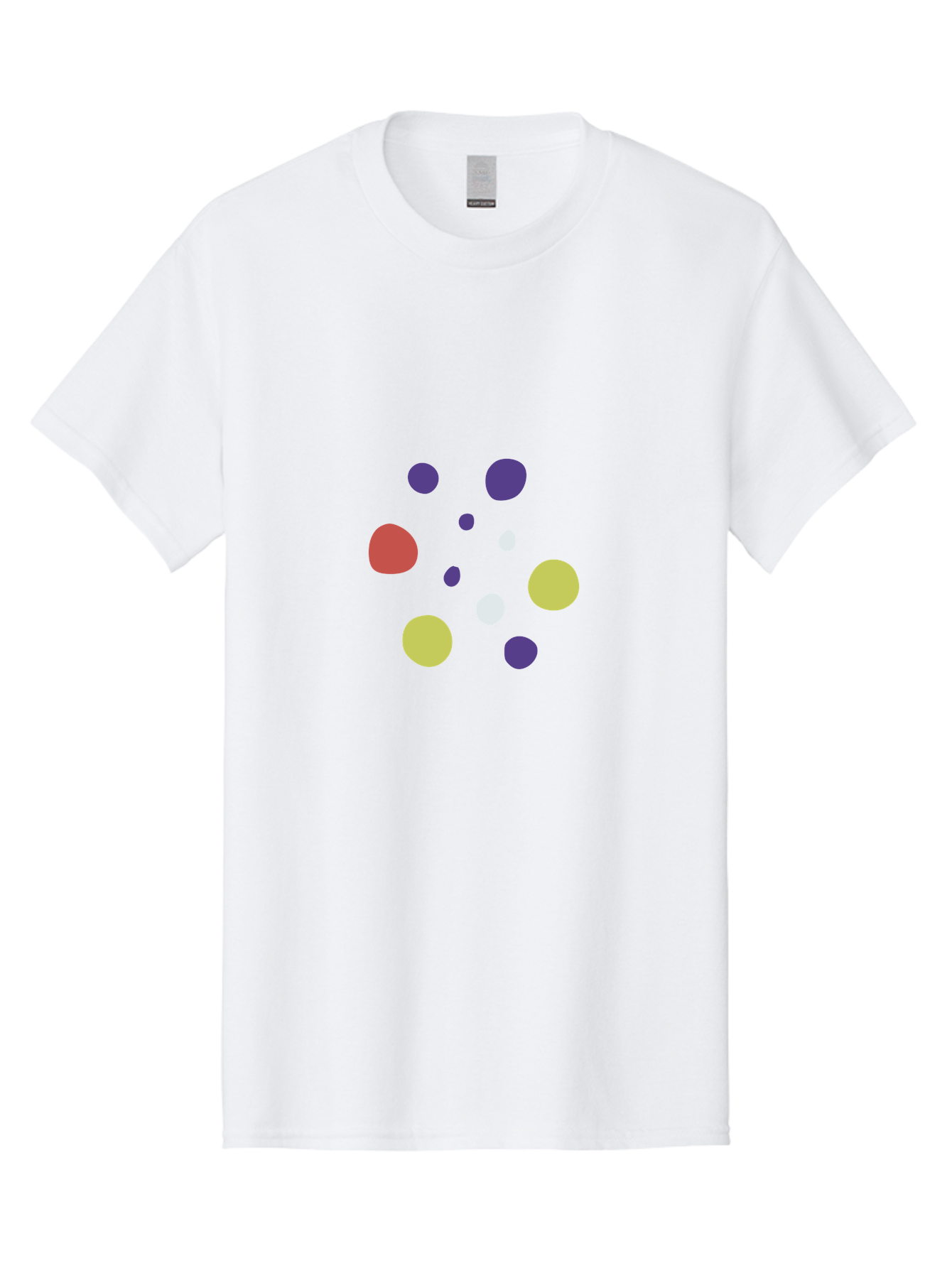 Colorful-Dots-Pattern Men'S Graphic Tee, 100% Cotton, Comfortable Casual Summer Wear, Machine Washable, Multicolored Dots, Vibrant Colors, Abstract Art, Playful Design, Colorful Shapes, Creative Graphics, Digital Art, Modern Art Aad684