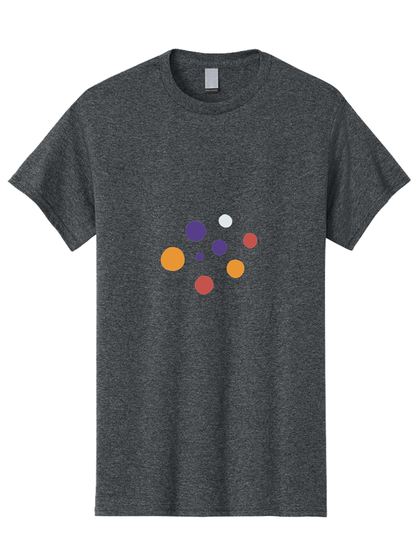 Colorful-Dots Men'S Graphic Tee, 100% Cotton, Comfortable Casual Summer Wear, Machine Washable, Vibrant Orange, Purple, And Red Circles, Colorful Dots, Abstract Design, Geometric Shapes, Playful Patterns, Modern Art, Digital Graphics Aad685