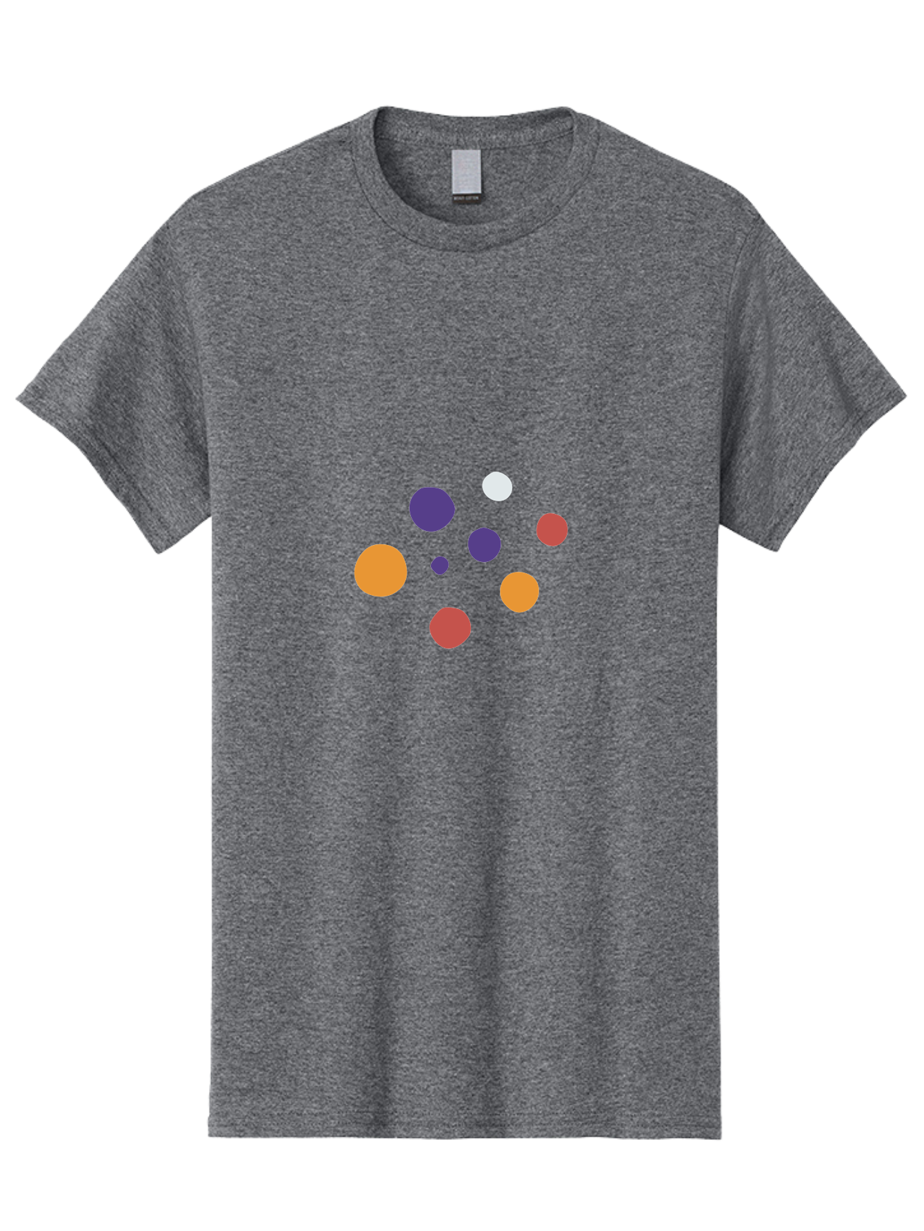 Colorful-Dots Men'S Graphic Tee, 100% Cotton, Comfortable Casual Summer Wear, Machine Washable, Vibrant Orange, Purple, And Red Circles, Colorful Dots, Abstract Design, Geometric Shapes, Playful Patterns, Modern Art, Digital Graphics Aad685