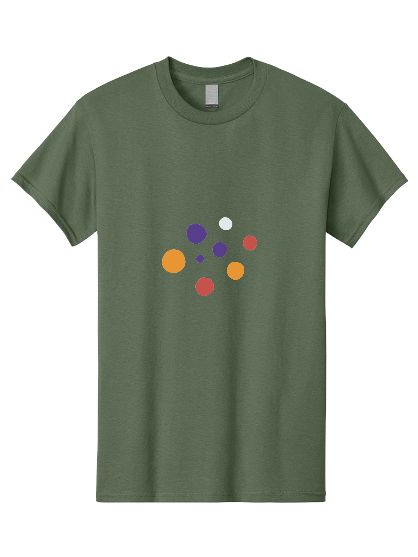 Colorful-Dots Men'S Graphic Tee, 100% Cotton, Comfortable Casual Summer Wear, Machine Washable, Vibrant Orange, Purple, And Red Circles, Colorful Dots, Abstract Design, Geometric Shapes, Playful Patterns, Modern Art, Digital Graphics Aad685