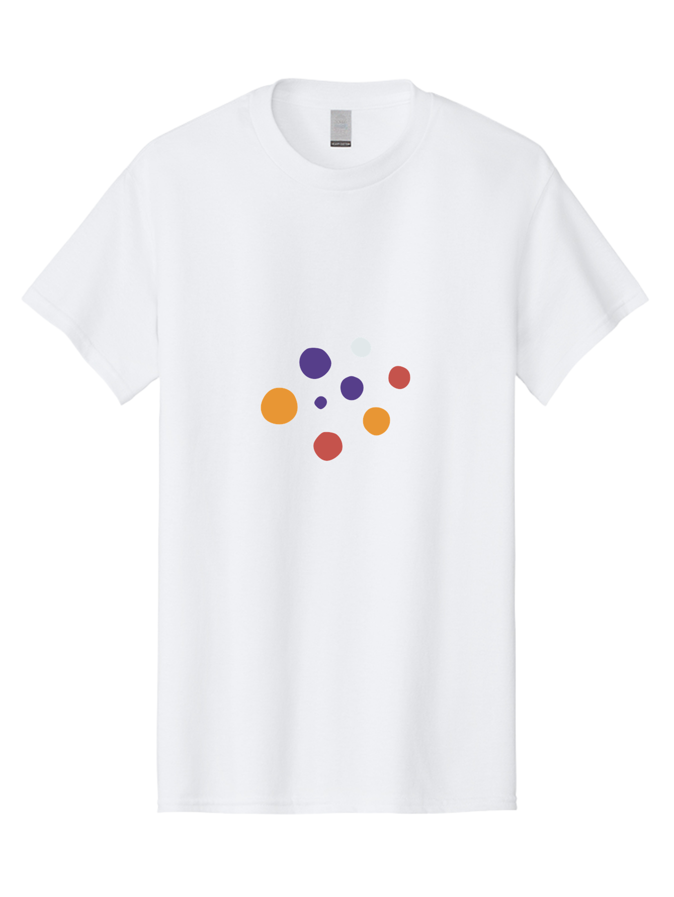 Colorful-Dots Men'S Graphic Tee, 100% Cotton, Comfortable Casual Summer Wear, Machine Washable, Vibrant Orange, Purple, And Red Circles, Colorful Dots, Abstract Design, Geometric Shapes, Playful Patterns, Modern Art, Digital Graphics Aad685