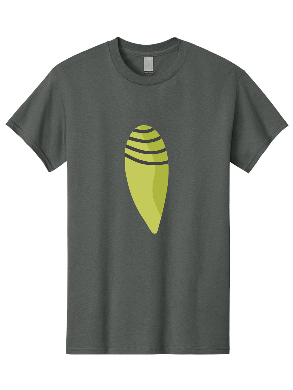 Conch-Shell Men'S Graphic Tee, 100% Cotton, Comfortable Casual Summer Wear, Machine Washable, Conch Shell, Seashell, Ocean Shell, Striped Shell, Yellow Shell, Black Stripes, Sea Creature, Marine Life, Beach Finds, Coastal Decor, Aad687