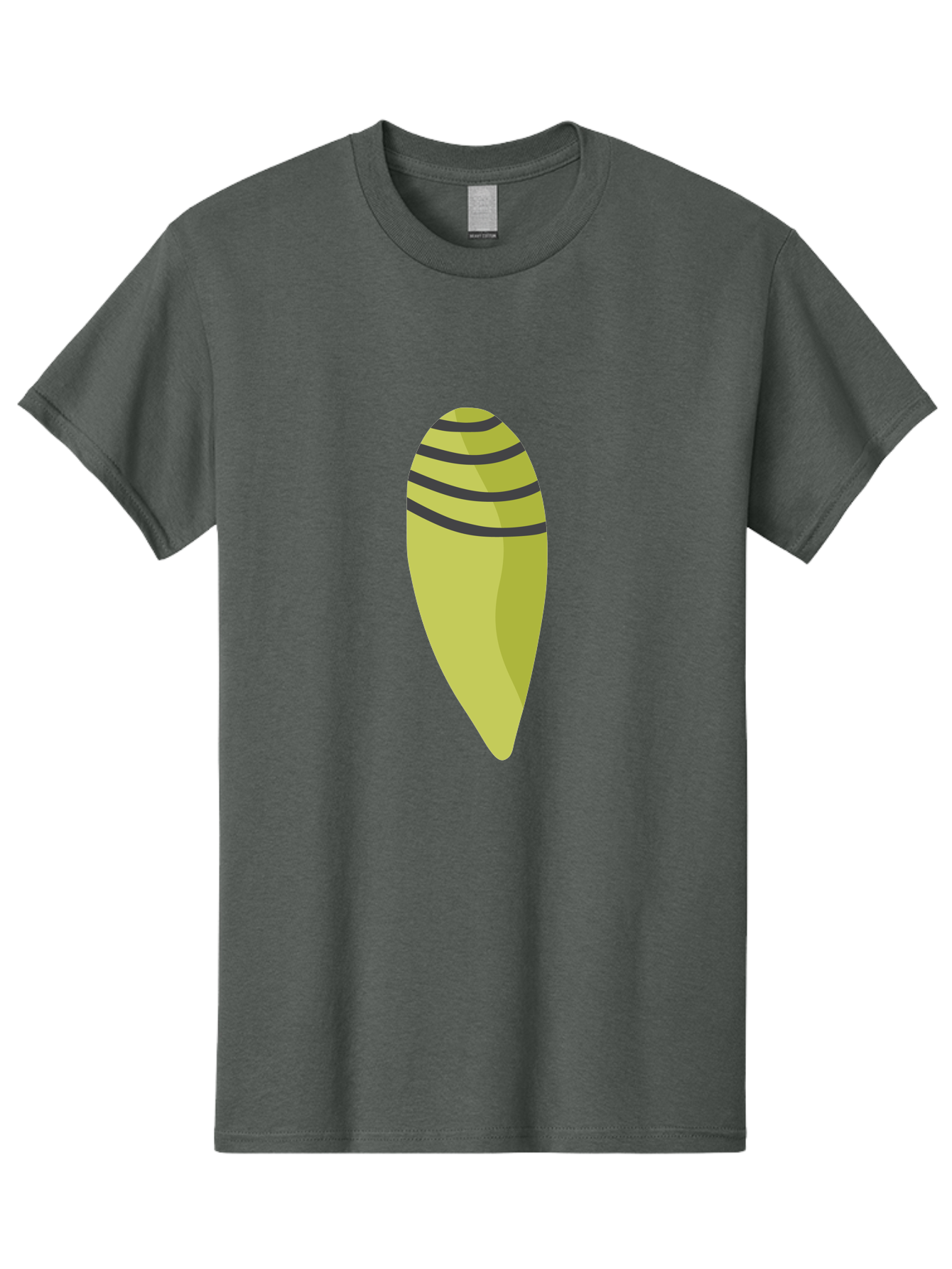 Conch-Shell Men'S Graphic Tee, 100% Cotton, Comfortable Casual Summer Wear, Machine Washable, Conch Shell, Seashell, Ocean Shell, Striped Shell, Yellow Shell, Black Stripes, Sea Creature, Marine Life, Beach Finds, Coastal Decor, Aad687