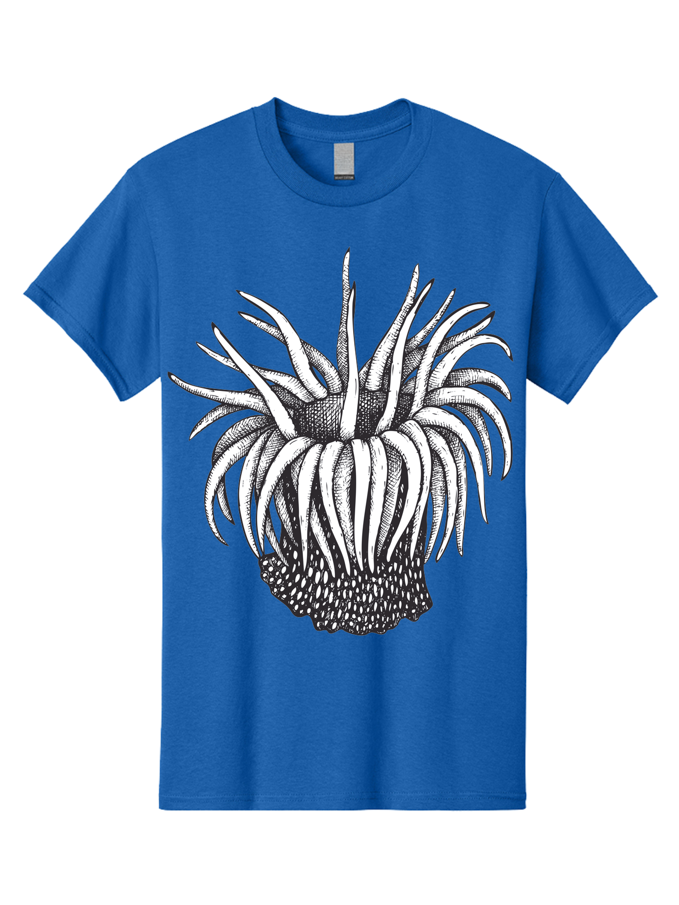 Dandelion Men'S Graphic Tee, 100% Cotton, Comfortable Casual Summer Wear, Machine Washable, Thistle Flower, Wildflower, Black And White Illustration, Botanical Art, Floral Design, Intricate Details, Spiky Petals Aad692