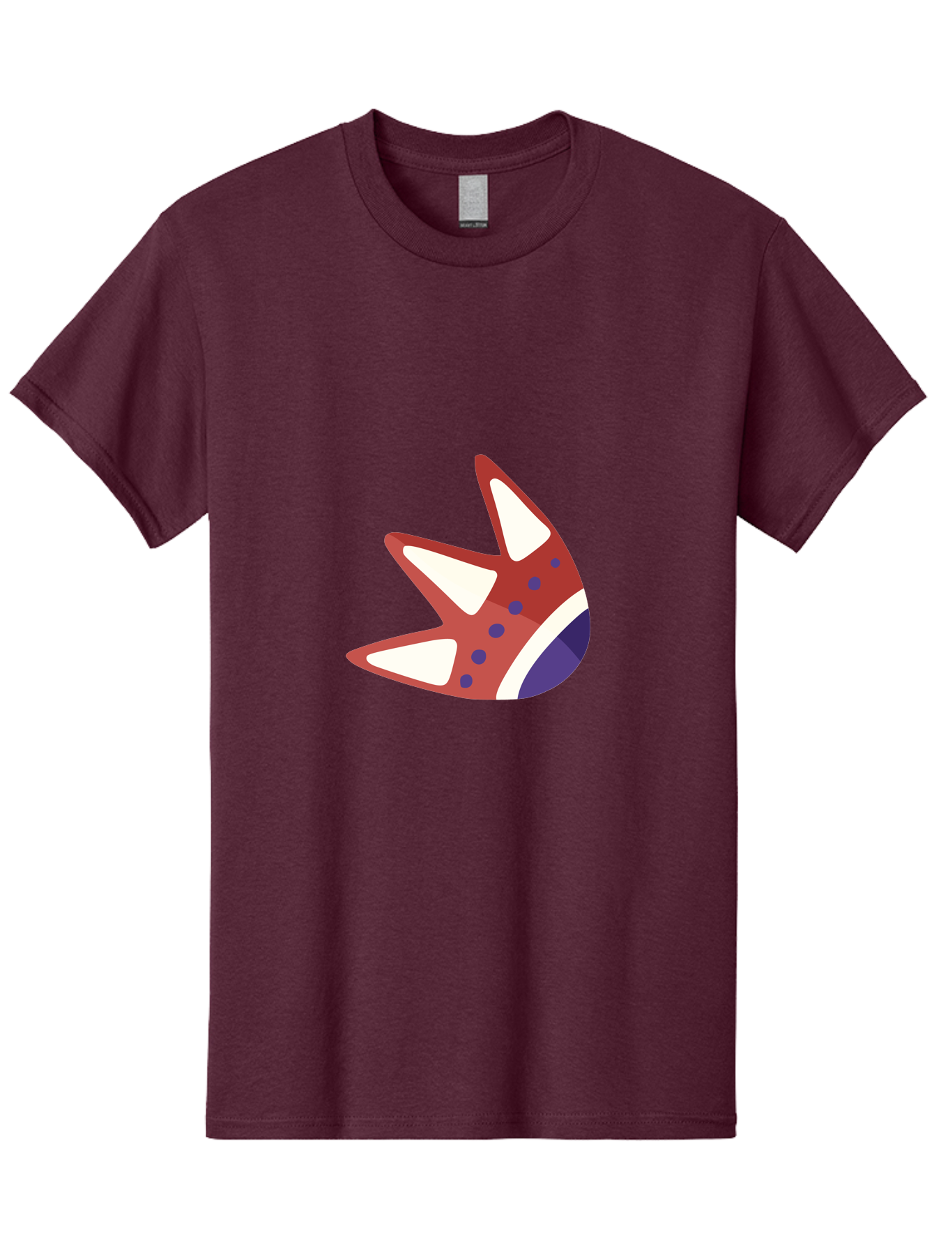 Dinosaur-Foot Men'S Graphic Tee, 100% Cotton, Comfortable Casual Summer Wear, Machine Washable, Shark Mouth, Cartoon Style, Sharp Teeth, Red And White, Blue Spots, Underwater Creature, Ocean Animal, Cartoon Character Aad695