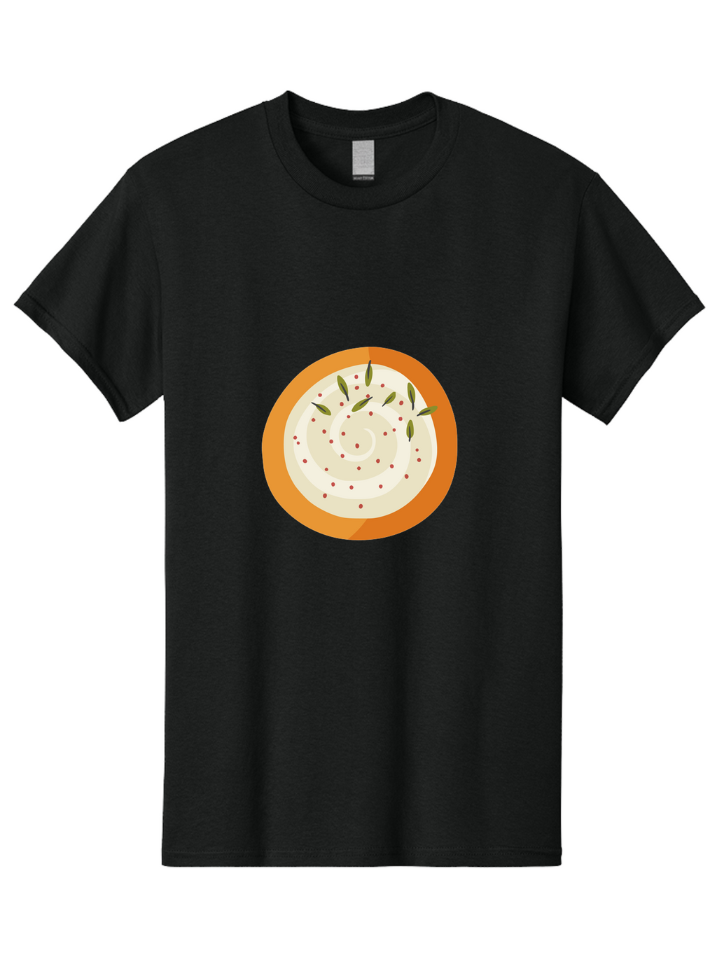 Dip-With-Herbs Men'S Graphic Tee, 100% Cotton, Comfortable Casual Summer Wear, Machine Washable, Creamy Dip, Bowl Of Dip, Herby Flavors, Spicy Kick, Appetizing Snack, Tasty Treat, Delicious Dip, Snack Time, Flavorful Dip Aad696