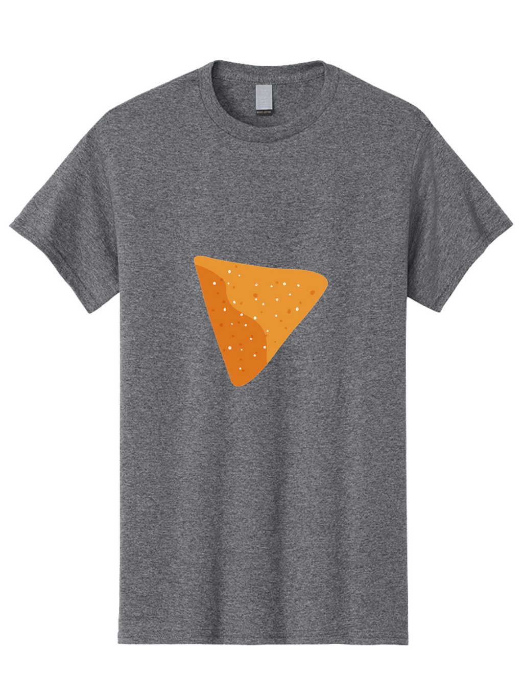 Dorito-Chip Men'S Graphic Tee, 100% Cotton, Comfortable Casual Summer Wear, Machine Washable, Triangular Chip, Crunchy Snack, Flavorful Treat, Savory Delight, Tasty Munchie, Junk Food Favorite, Cheesy Flavor Aad697